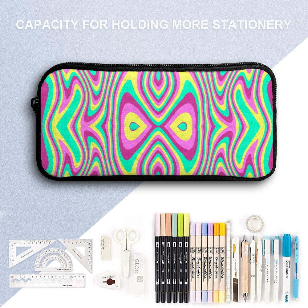 Psychedelic Backpack, Lunchbox, and Wallet Three piece set combination Travel Bag Package Set