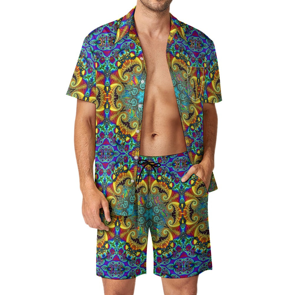 Fractals Psychedelic Men's Rave Outfit Set