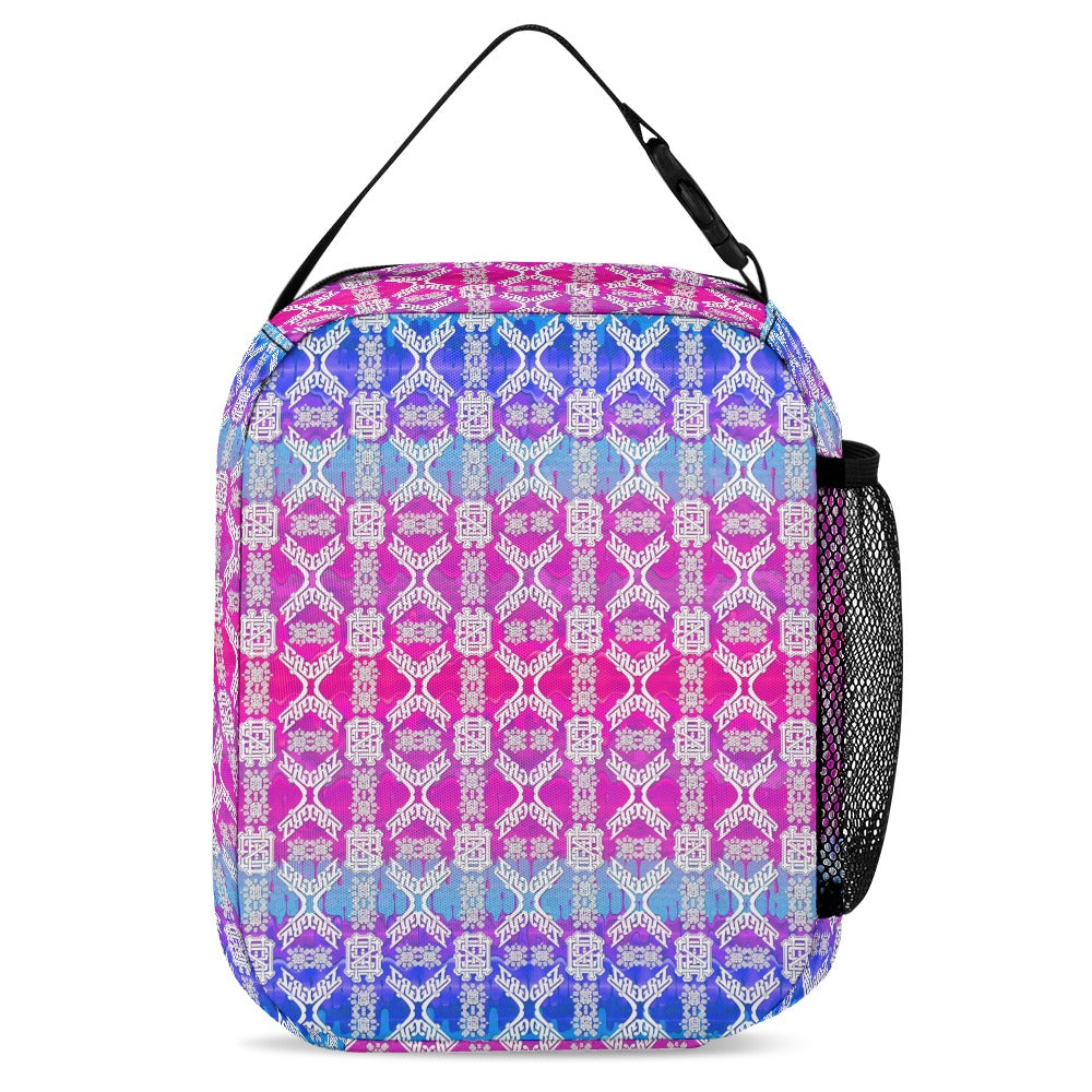 Psychedelic Backpack, Lunchbox, and Wallet Three piece set combination Travel Bag Package Set