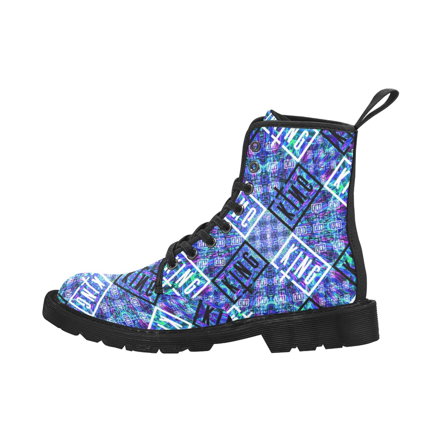 Limited Edition EDM Artists Men's Lace Up Canvas Boots Comfortable Waterproof Festival Camping Hiking Shoes for Men