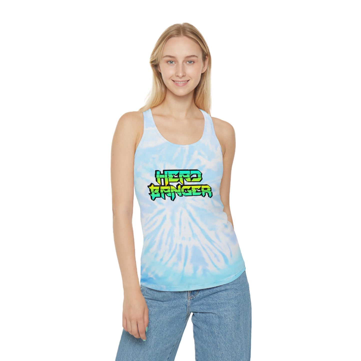 Headbanger Womens Tie Dye Racerback Tank Top in 3 Styles