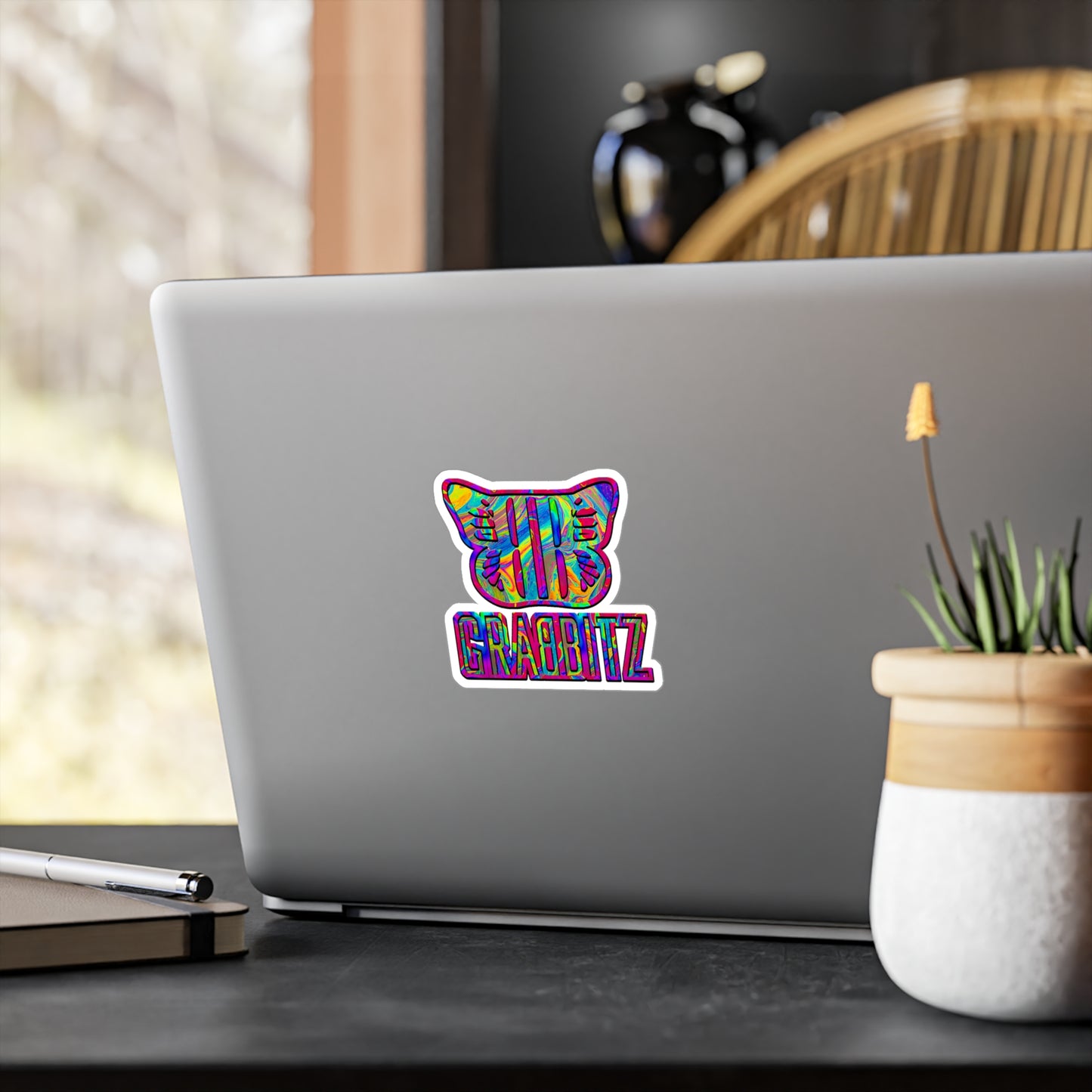Grabbitz Vinyl Kiss-Cut Sticker Decal Waterproof Weatherproof Festival Stickers for Rave Gifts, Car, Laptops, Water Bottles, Phone