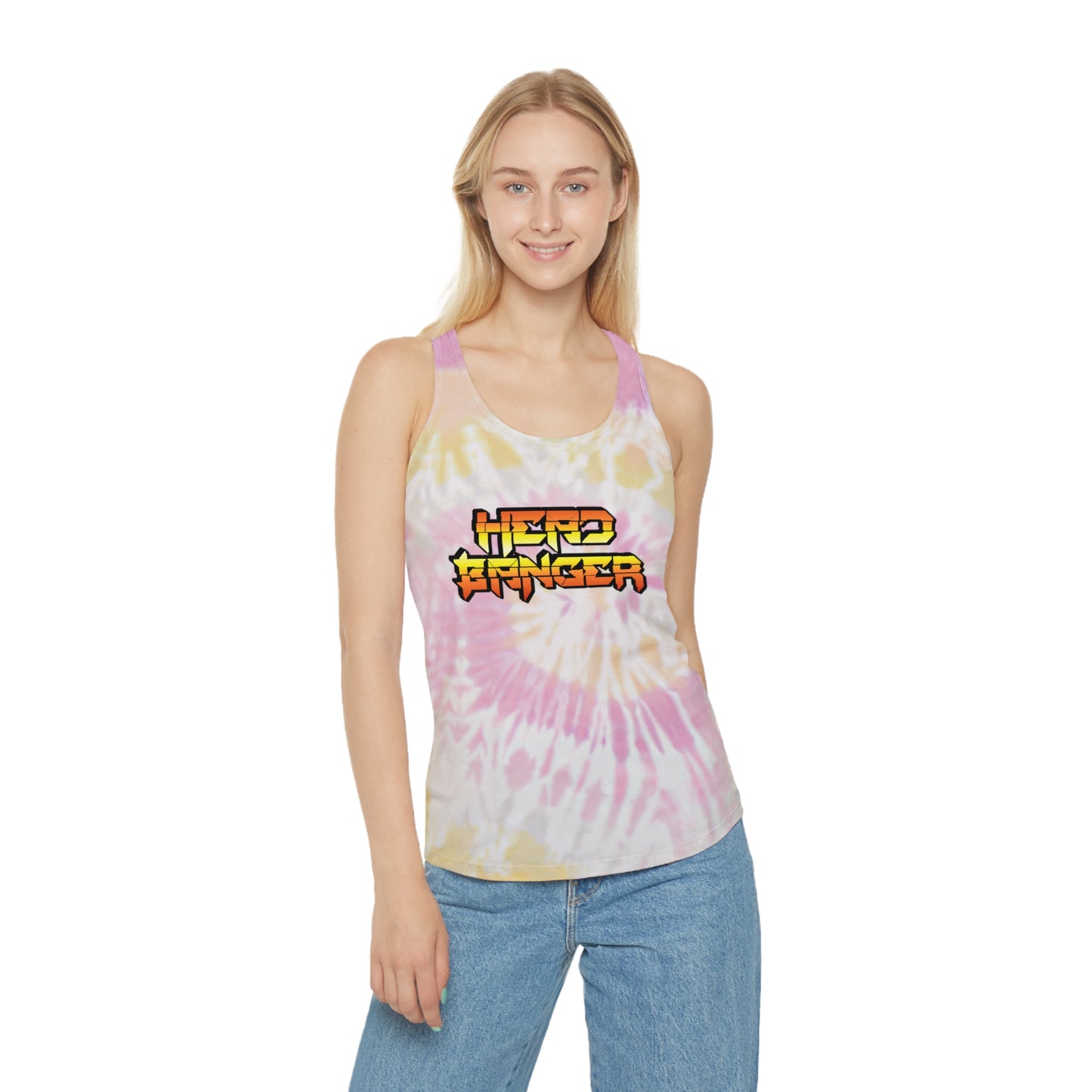 Headbanger Womens Tie Dye Racerback Tank Top in 3 Styles