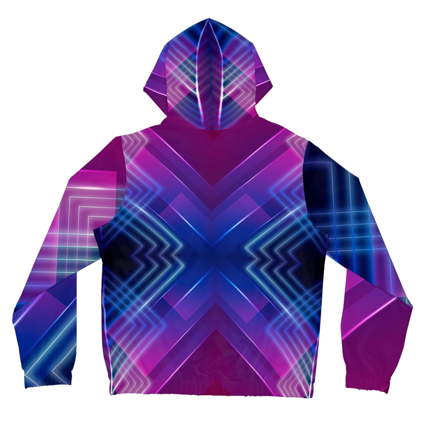 Neon Circuits Trippy Rave Zip Hoodie for Women