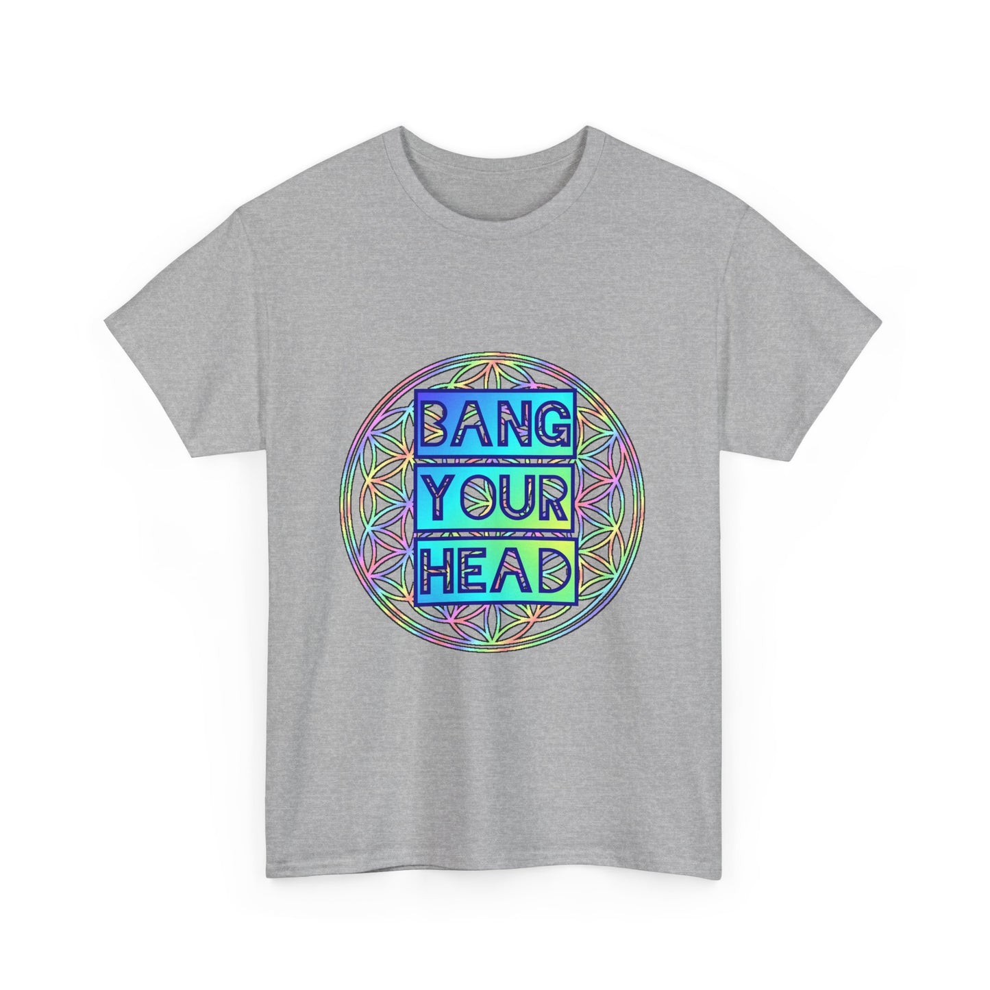 Bang Your Head Sweatproof Music Festival Tees Thick Cotton Rave Shirt Mens Womens Unisex