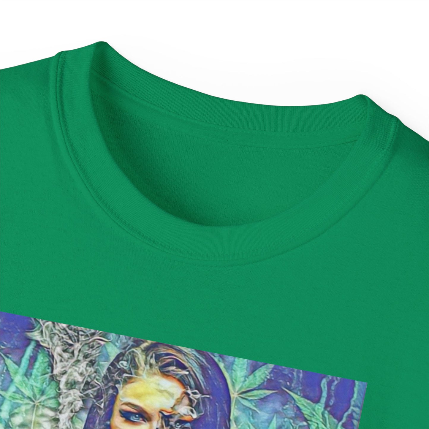Ganja Girl 420 Weed Woman Original Nude Photography Art Sweat Proof T Shirt Sexy Womens Mens Unisex Tee