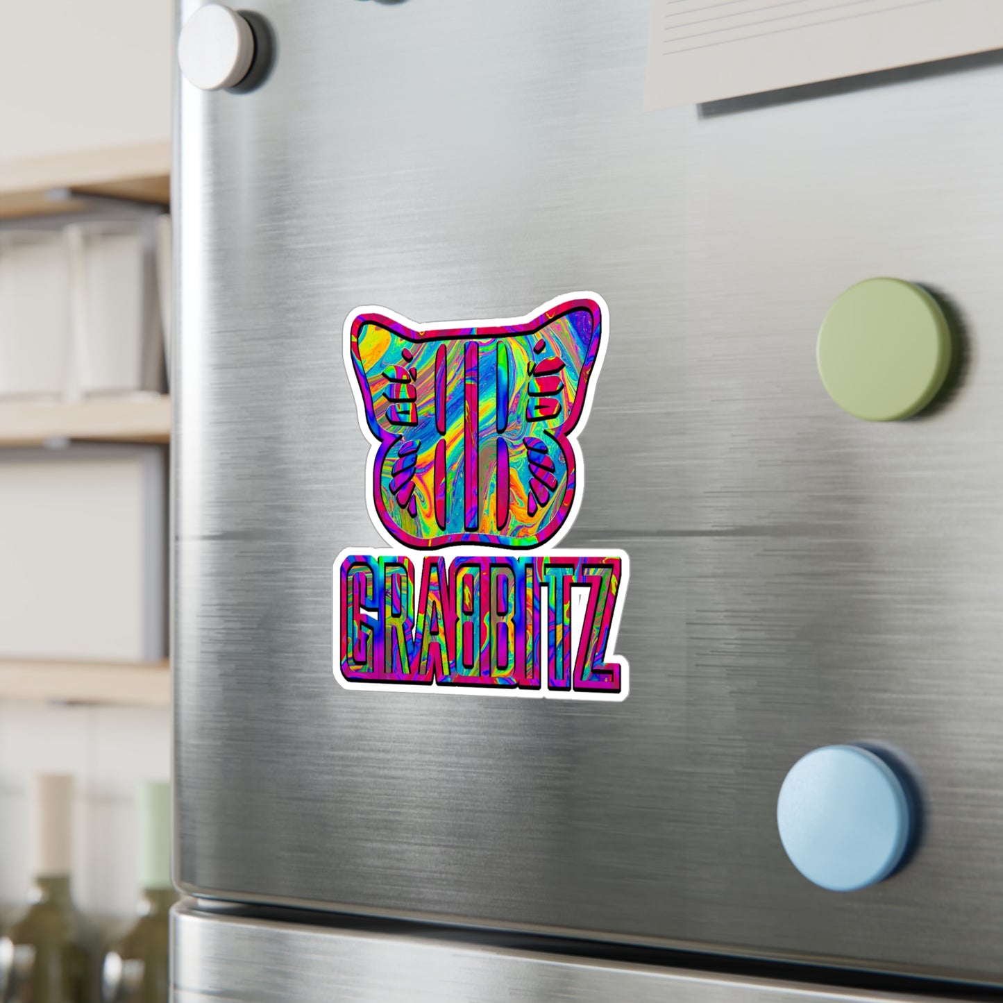 Grabbitz Vinyl Kiss-Cut Sticker Decal Waterproof Weatherproof Festival Stickers for Rave Gifts, Car, Laptops, Water Bottles, Phone