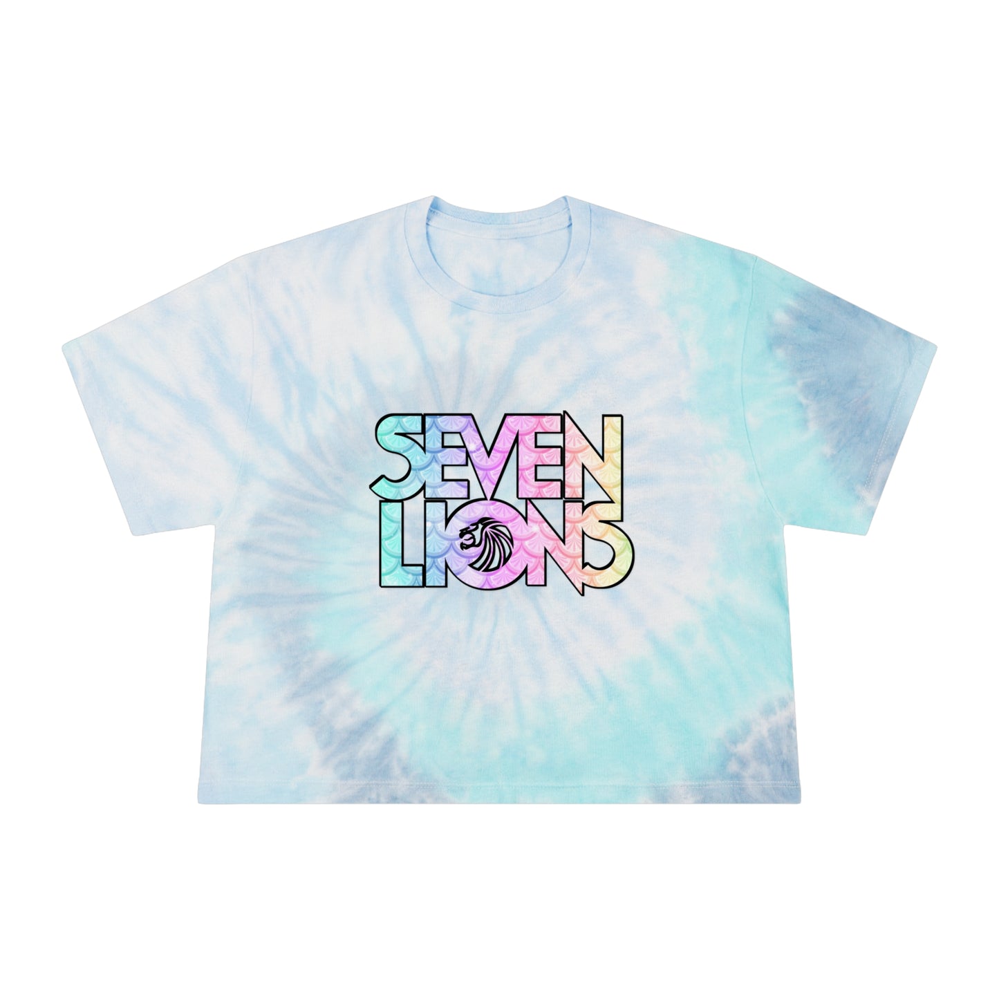 Seven Lions Women's Tie-Dye Crop Top Sweat Proof Rave Music Festival Shirt