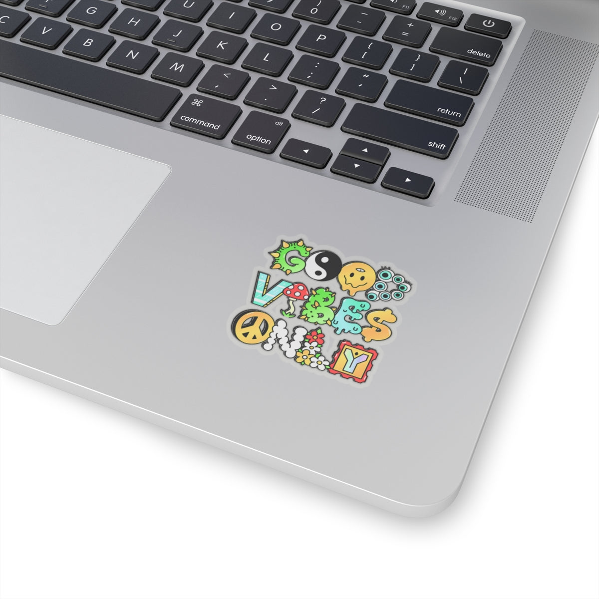 Good Vibes Only Hippie waterproof Decal no-bubble sticker for car, laptop, book, water bottle, etc
