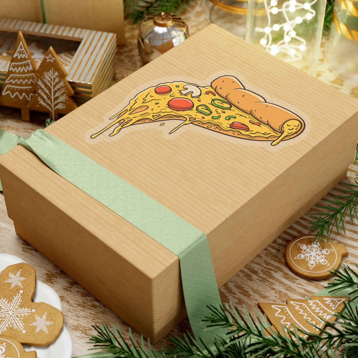 Extra Cheesy Pizza Vinyl Decal Sticker for Pasties, Car, Window, Book, Laptop, Wall Decor