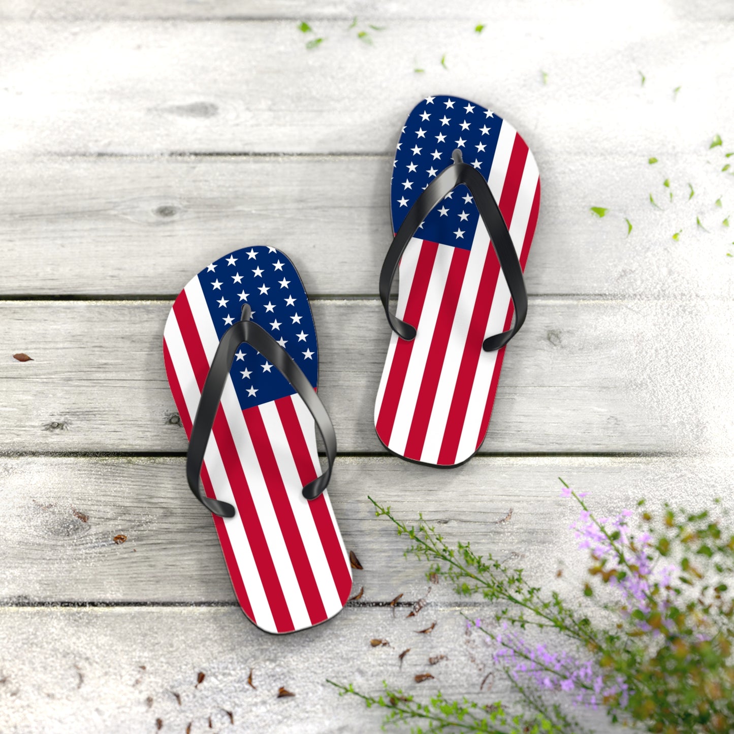 American Flag Flip Flops | Patriotic 4th of July Sandals | Made in USA