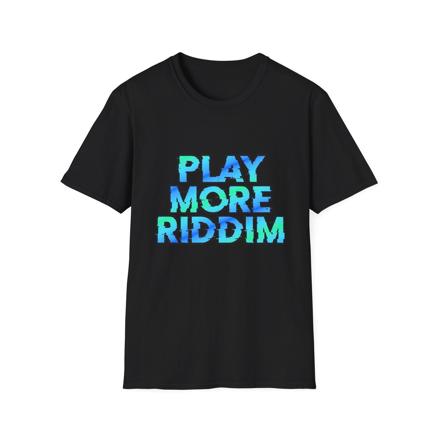 Play More Riddim Softstyle Cotton Rave T-Shirt Music Festival Tee Music Lover Gift, Streetwear Ravewear Mens Womens Unisex