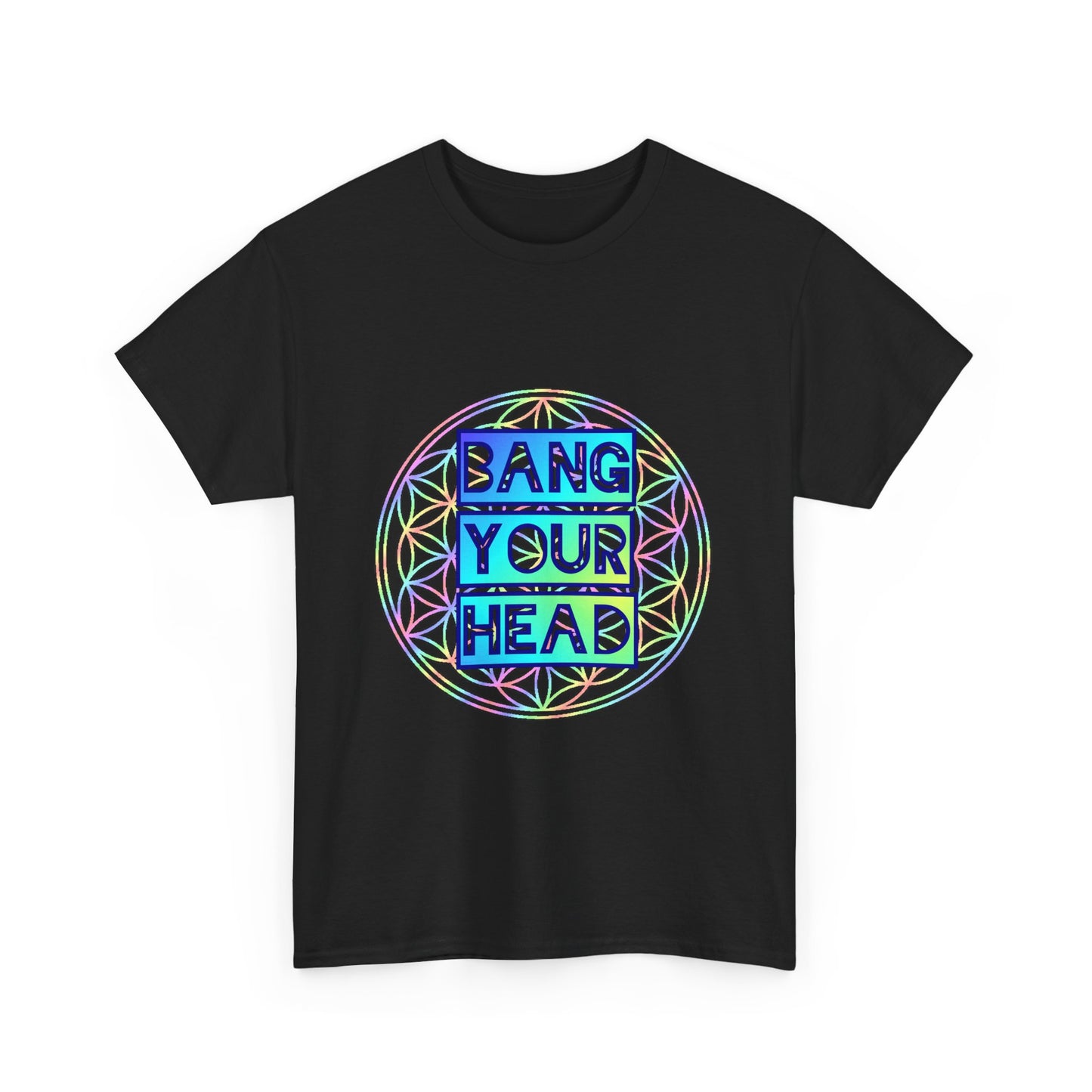 Bang Your Head Sweatproof Music Festival Tees Thick Cotton Rave Shirt Mens Womens Unisex
