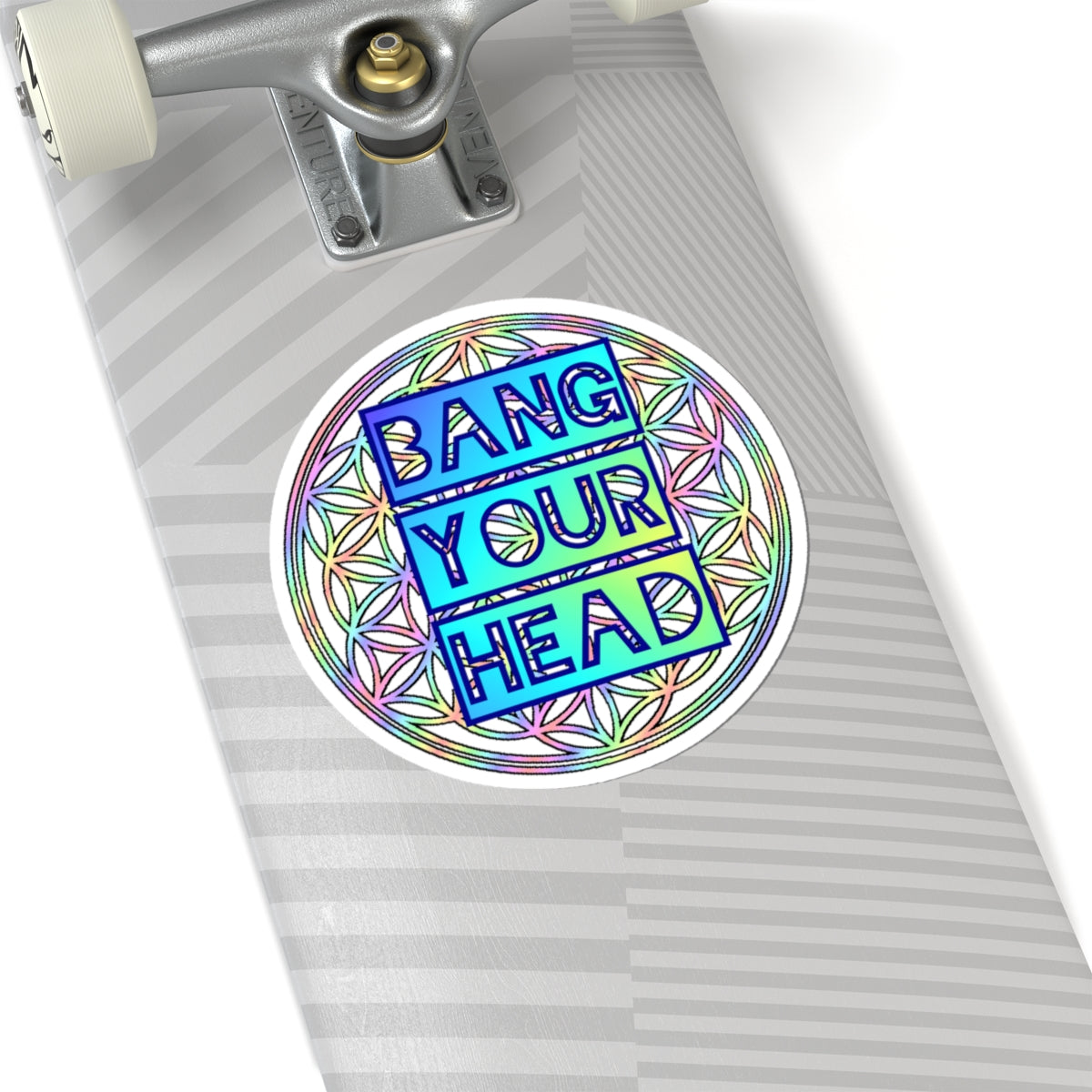BANG YOUR HEAD waterproof Decal no-bubble sticker for car, laptop, book, water bottle, etc