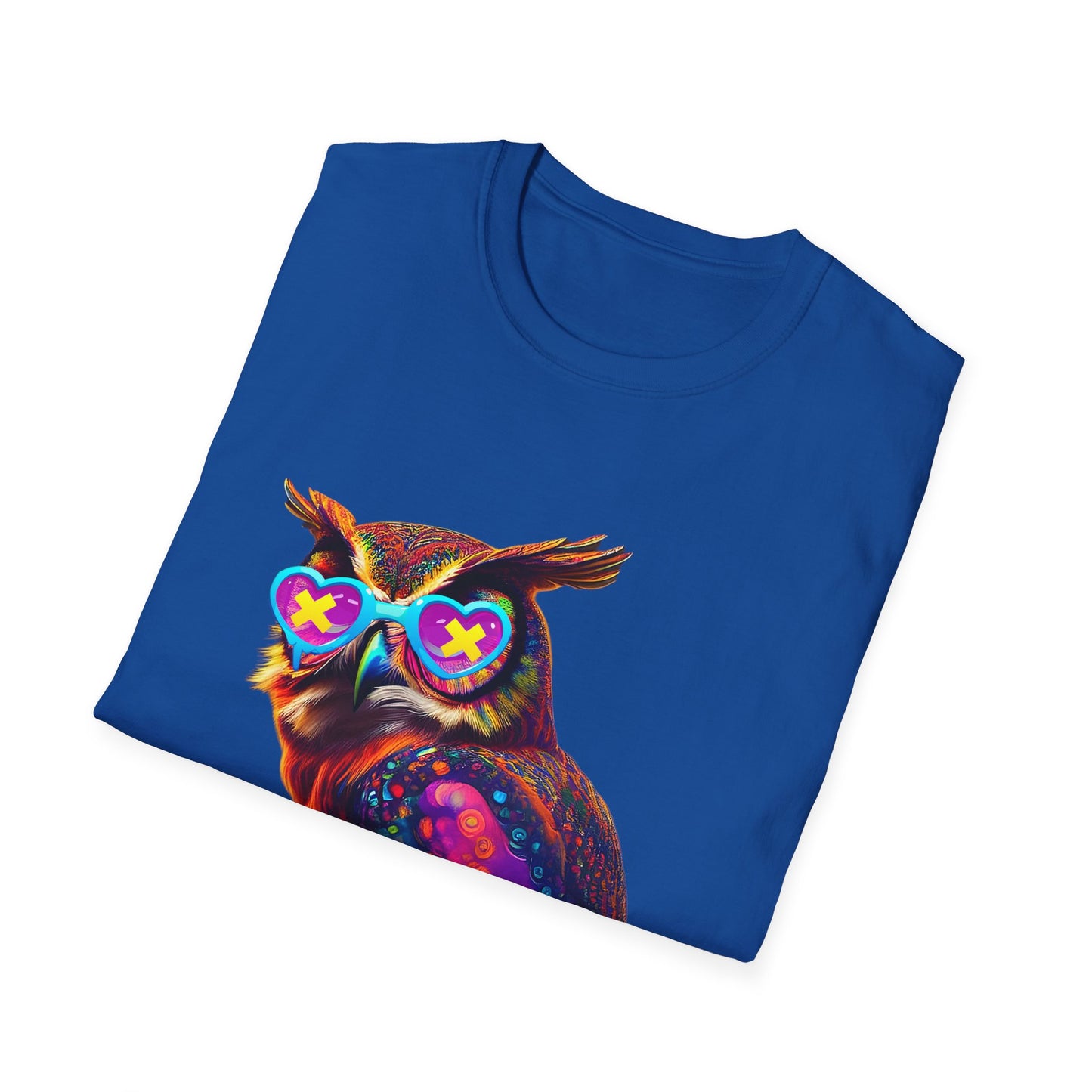 Rage Mode Psychedelic Owl Softstyle T-Shirt EDM Rave Music Festival Tee Mens Womens Unisex