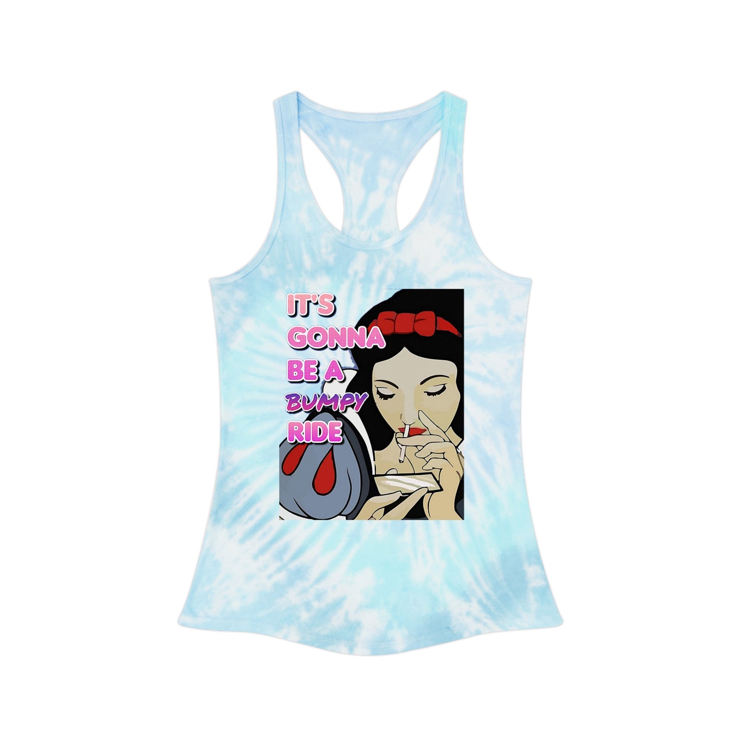 Gonna Be a Bumpy Ride Womens Tie Dye Racerback Tank Top