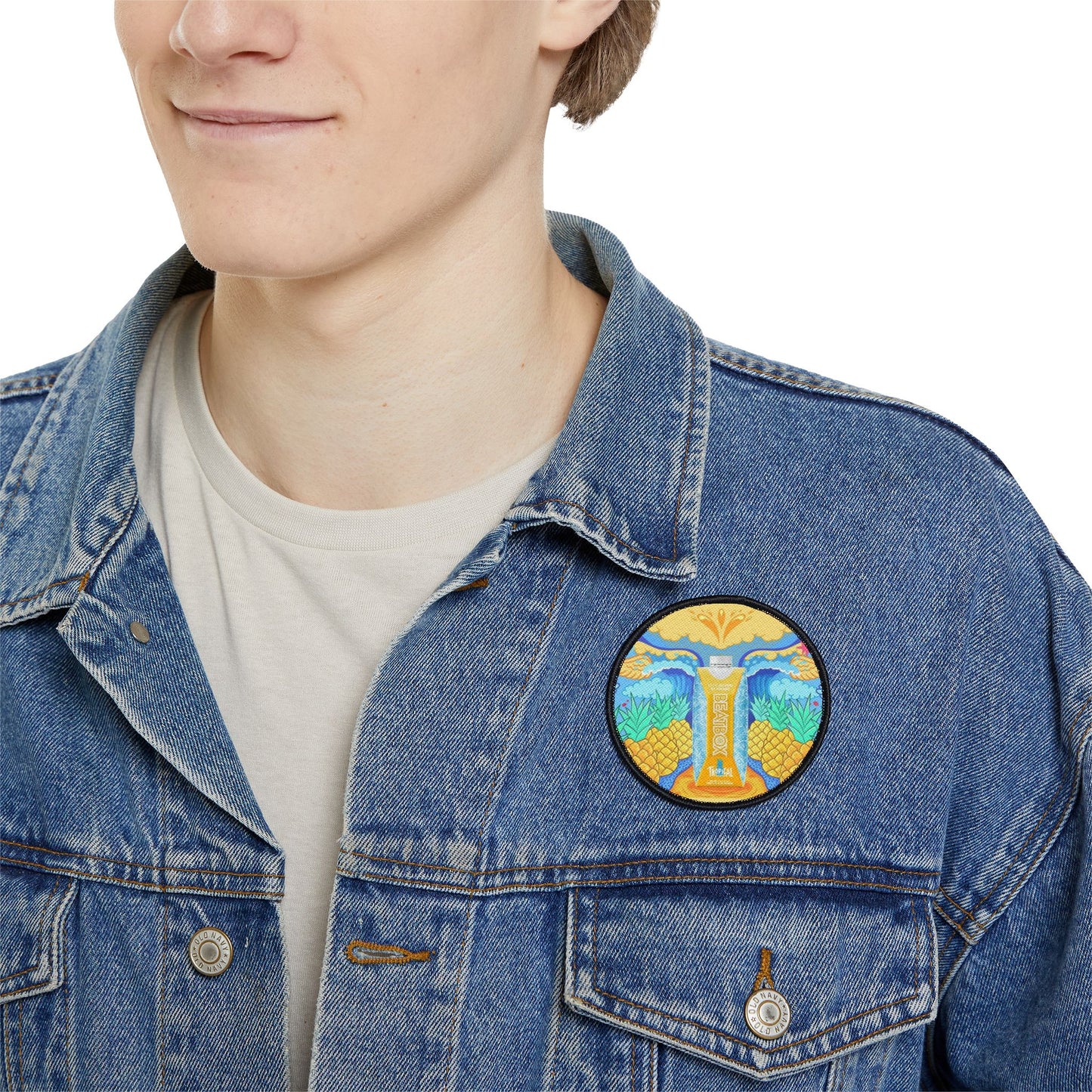 Custom Beat Box Easy Iron-On Patches Rave Accessory Fun Festival Flair to Personalize Jackets, Backpacks, Hoodies, Gifts