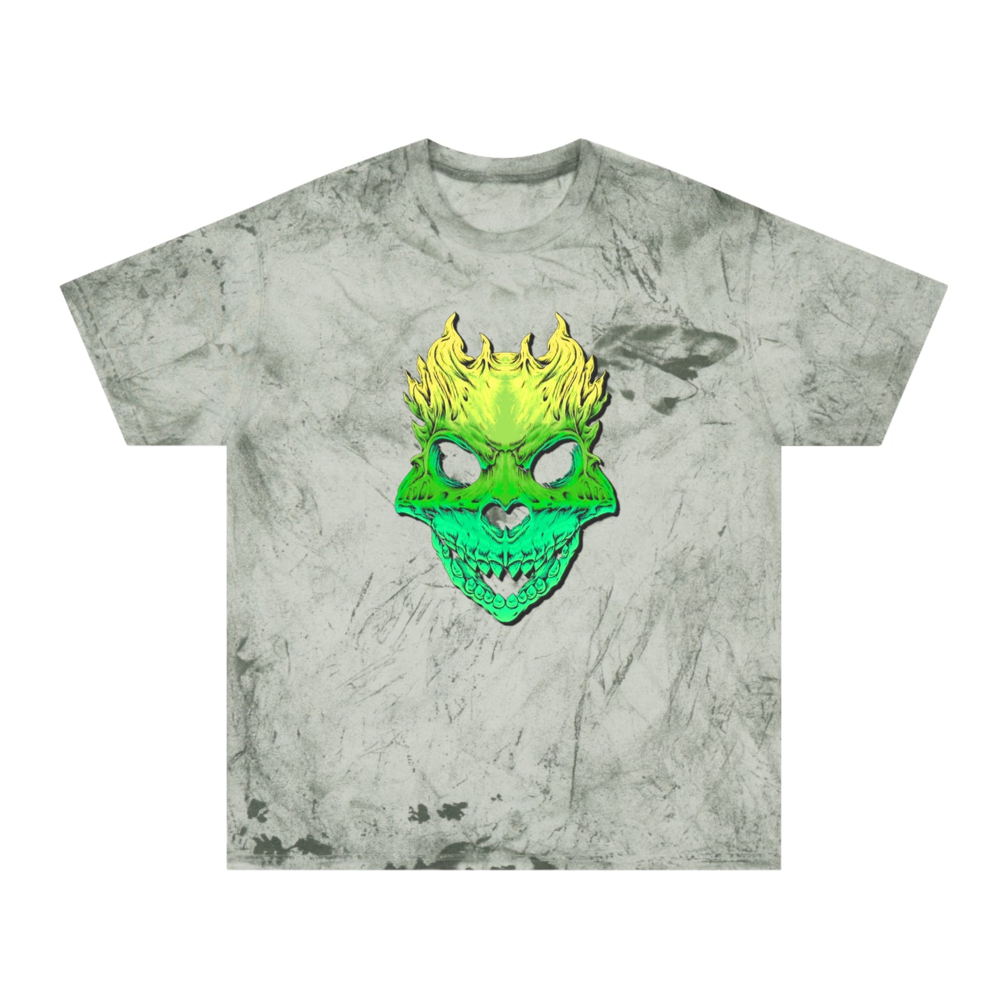 Rest in Peace Skull T Shirts, Color Blasted Tie Dye Tshirts for Men, Women, and Ravers of all Ages