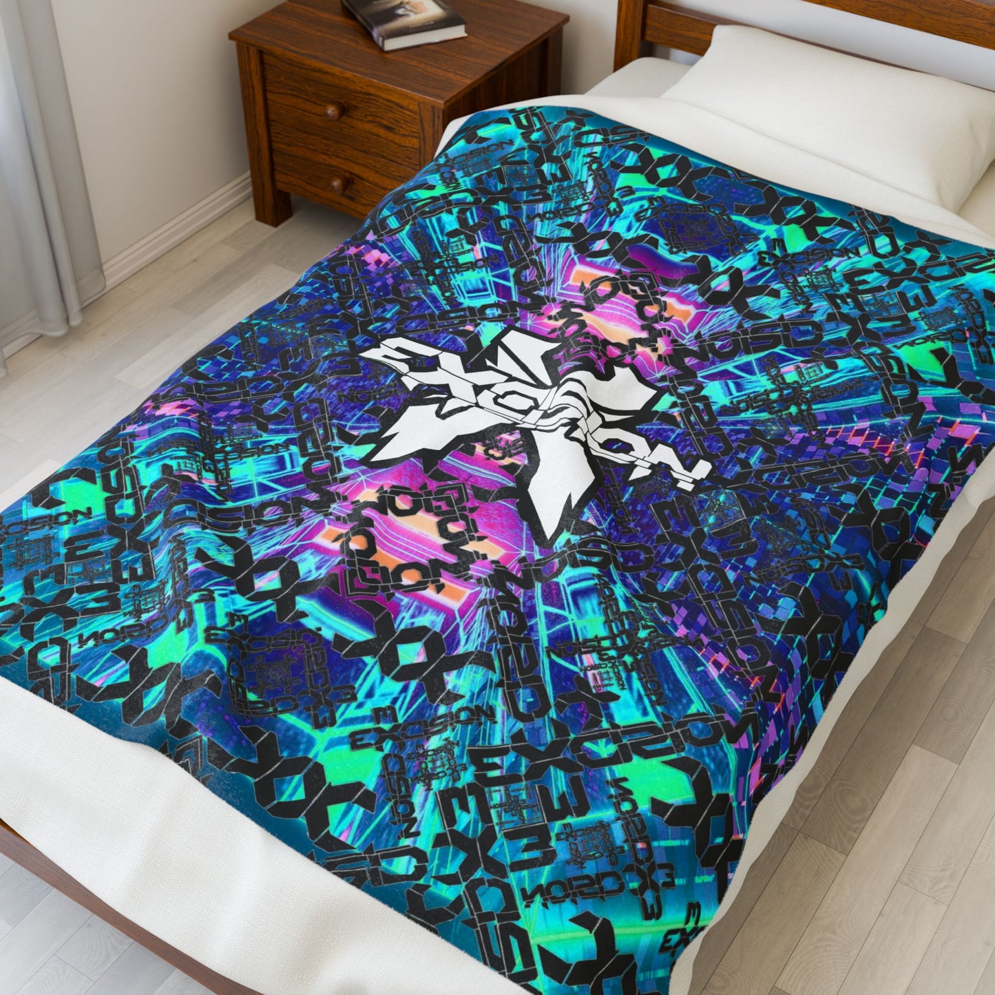 Excision Velveteen Plush Throw Blanket by Miami Subs