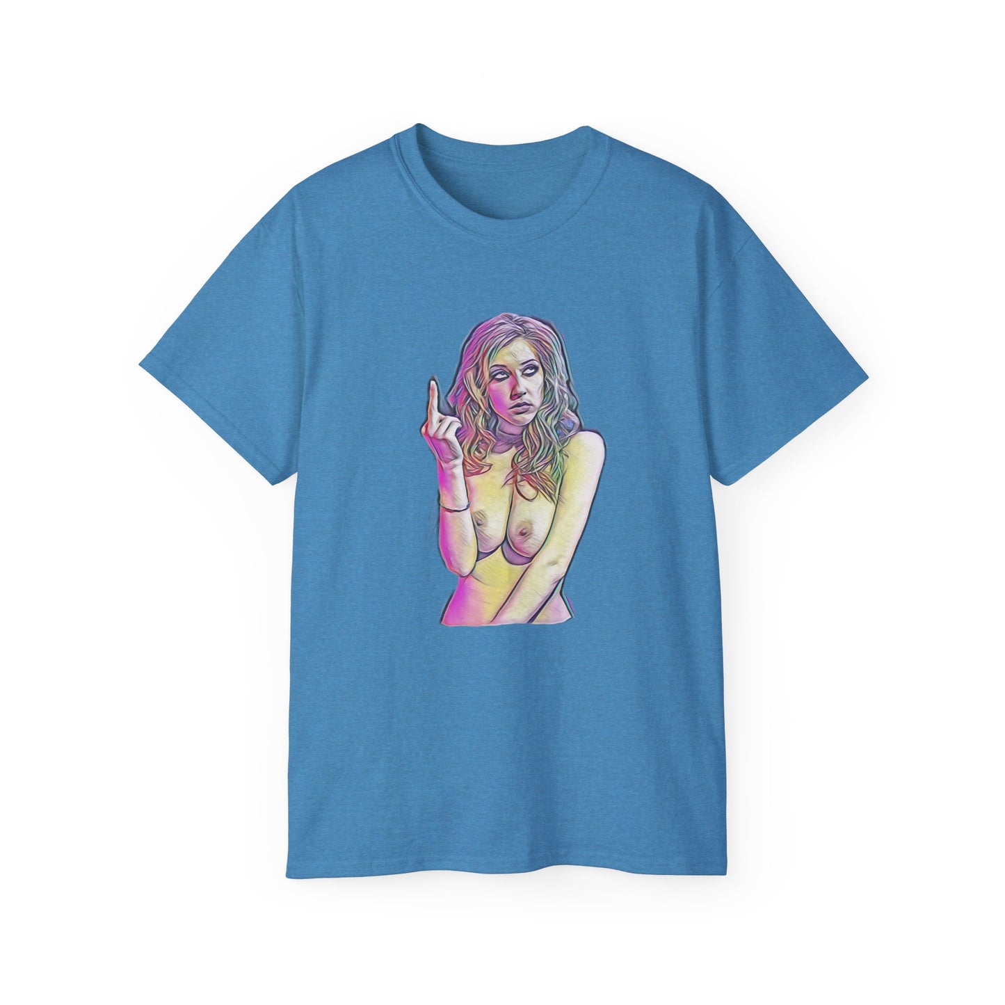 Middle Finger Vulgar Girls Nude Model Photography Art Sweat Proof Shirt Sexy Womens Mens Unisex Tee
