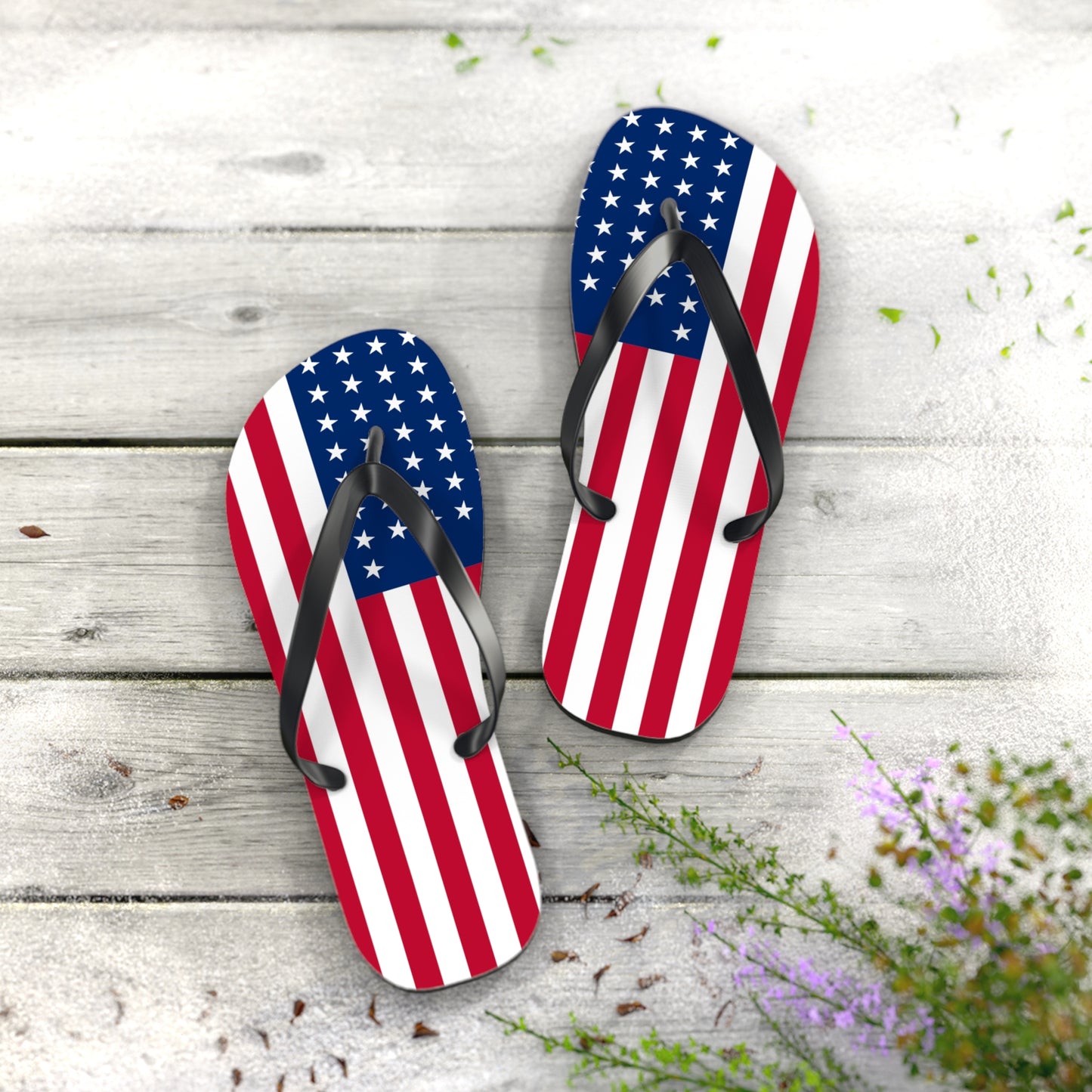 American Flag Flip Flops | Patriotic 4th of July Sandals | Made in USA
