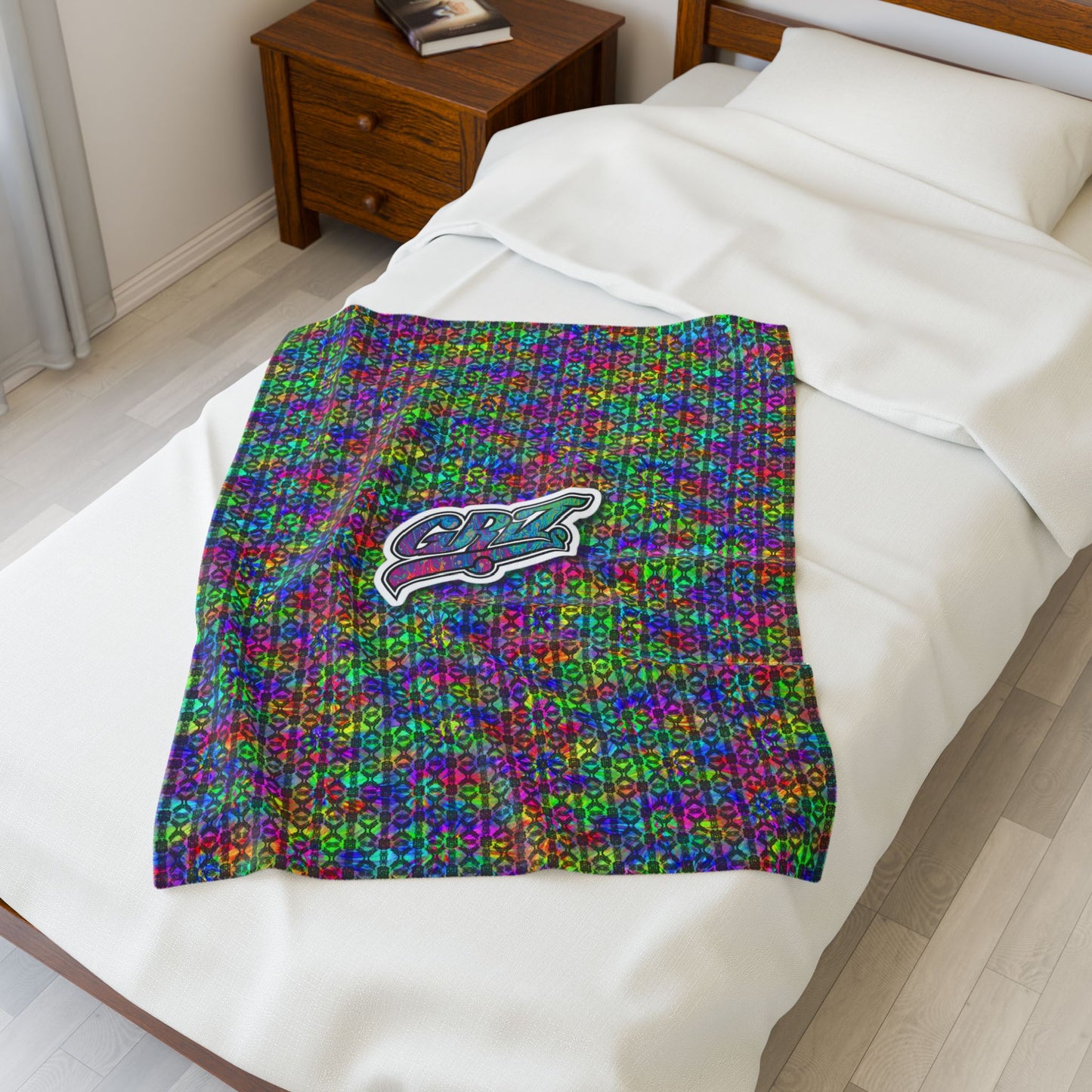Soft Cozy GRIZ Throw Blanket - alternate colors - Rave Camping Blanket Music Festival Approved Item