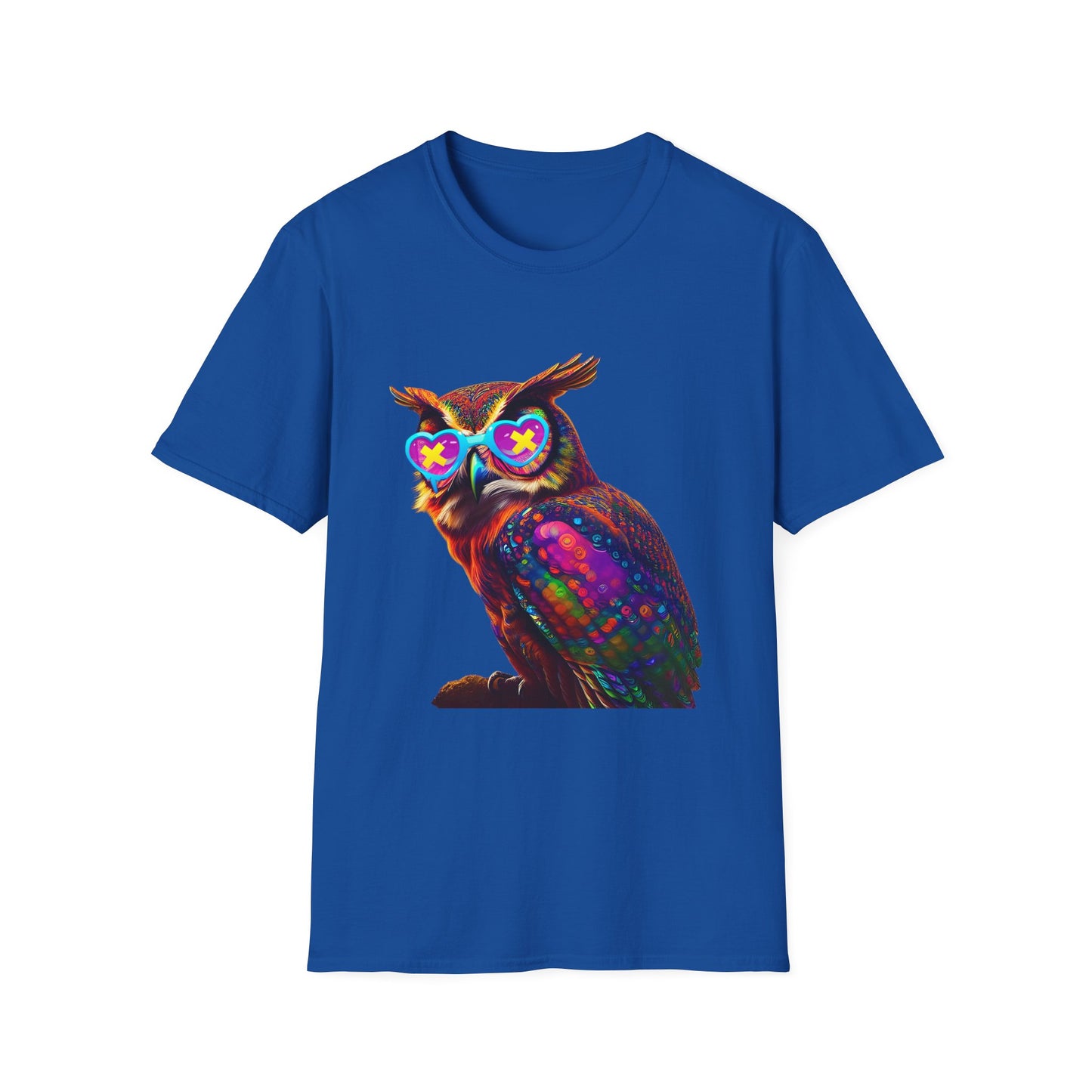 Rage Mode Psychedelic Owl Softstyle T-Shirt EDM Rave Music Festival Tee Mens Womens Unisex