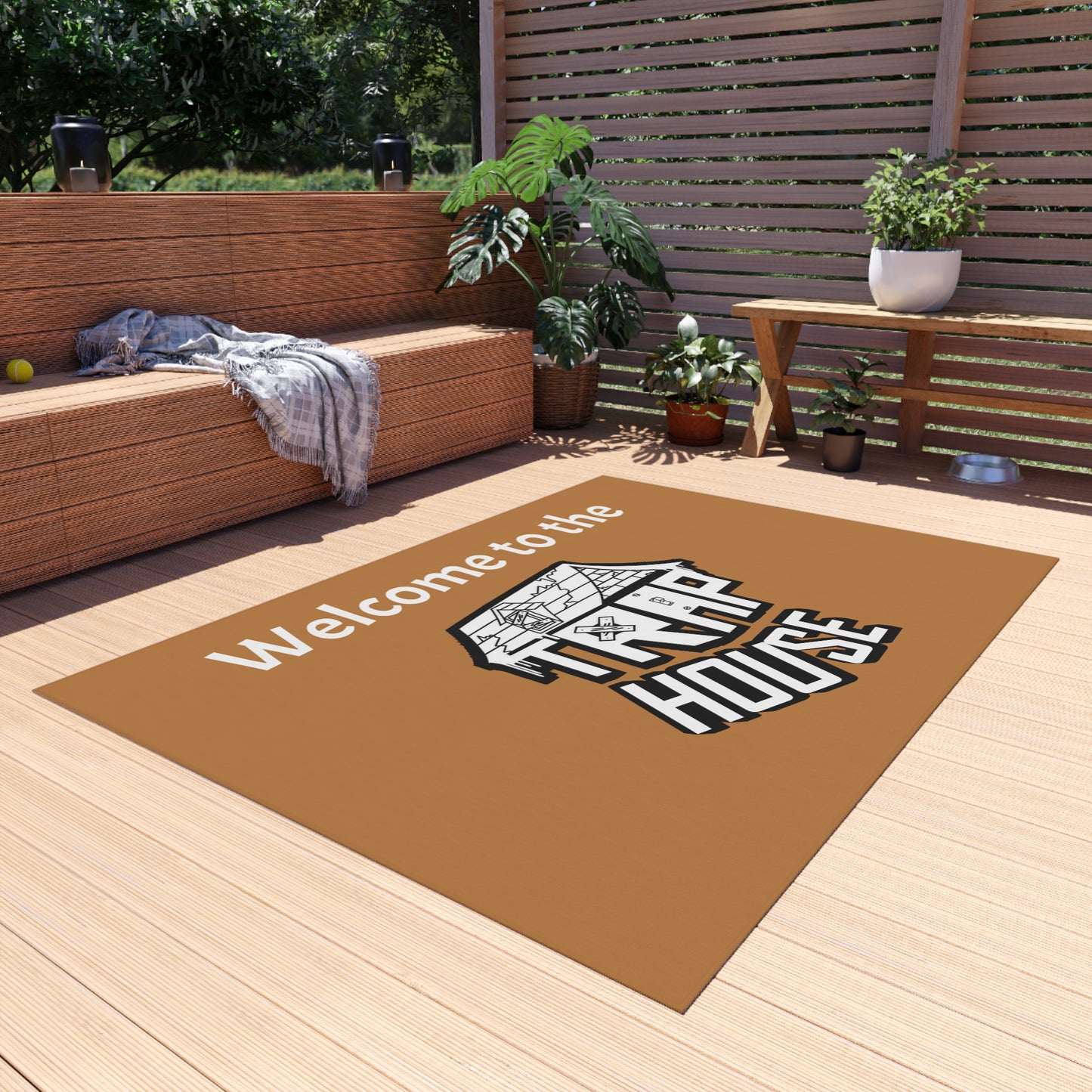 Welcome to the Trap House Outdoor Rug in 5 Sizes