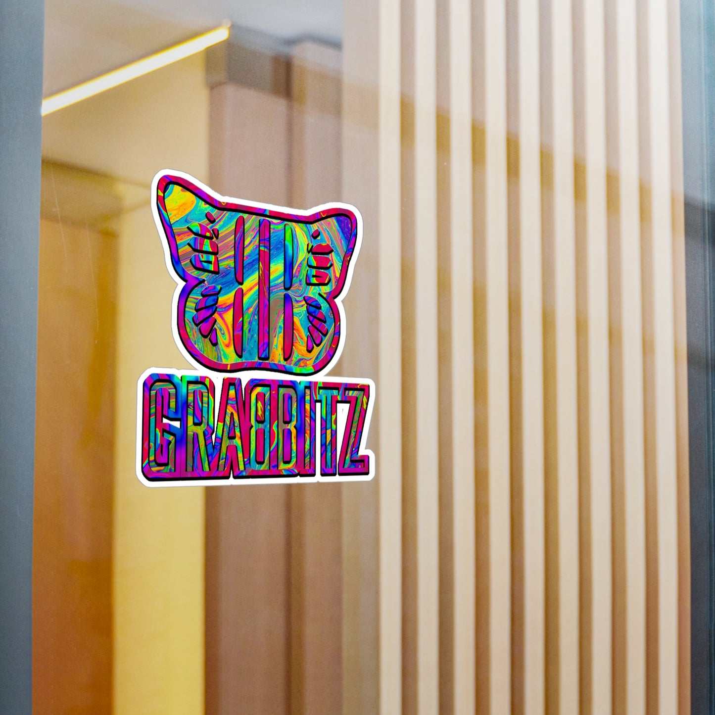 Grabbitz Vinyl Kiss-Cut Sticker Decal Waterproof Weatherproof Festival Stickers for Rave Gifts, Car, Laptops, Water Bottles, Phone