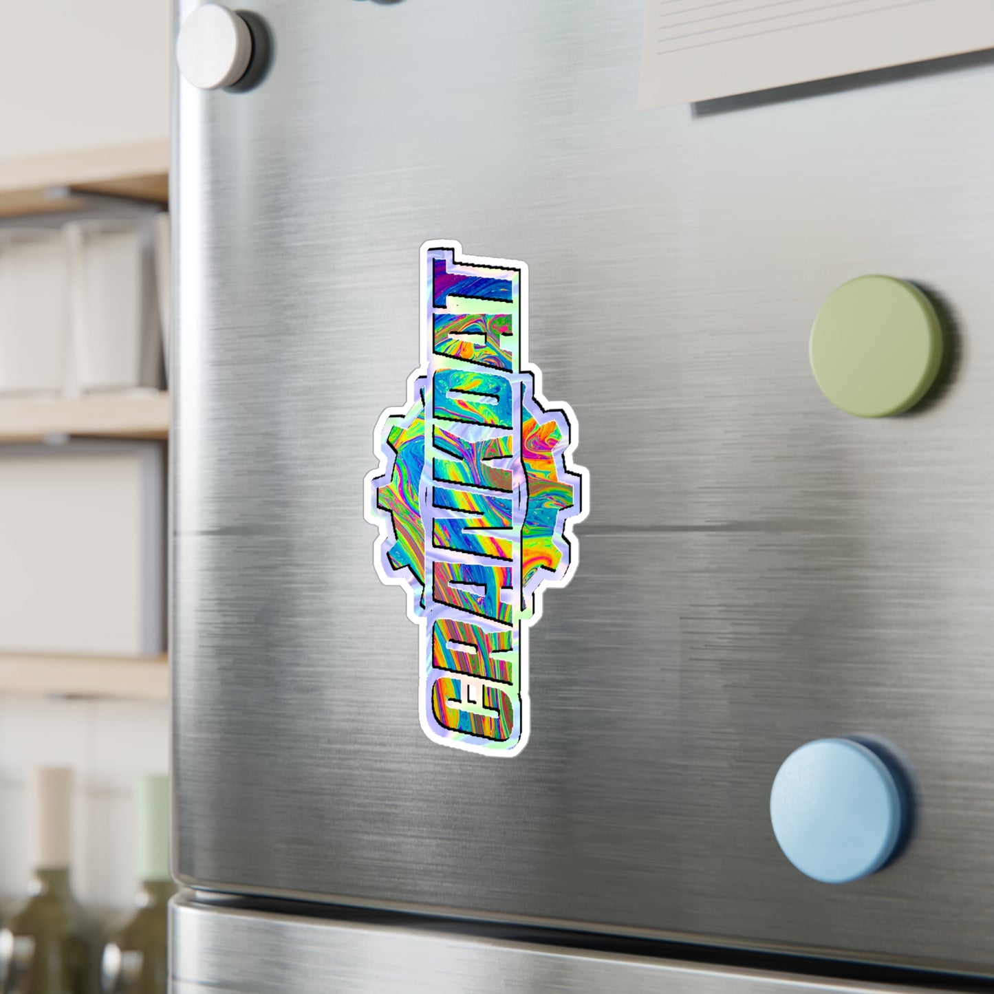Holographic Crankdat Stickers EDM Artist Kiss-Cut Vinyl Festival Sticker Decals for Rave Gifts, Car Window, Laptop, Trading, Personalization