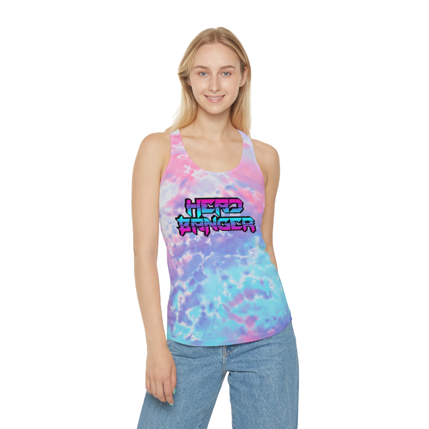 Headbanger Womens Tie Dye Racerback Tank Top in 3 Styles