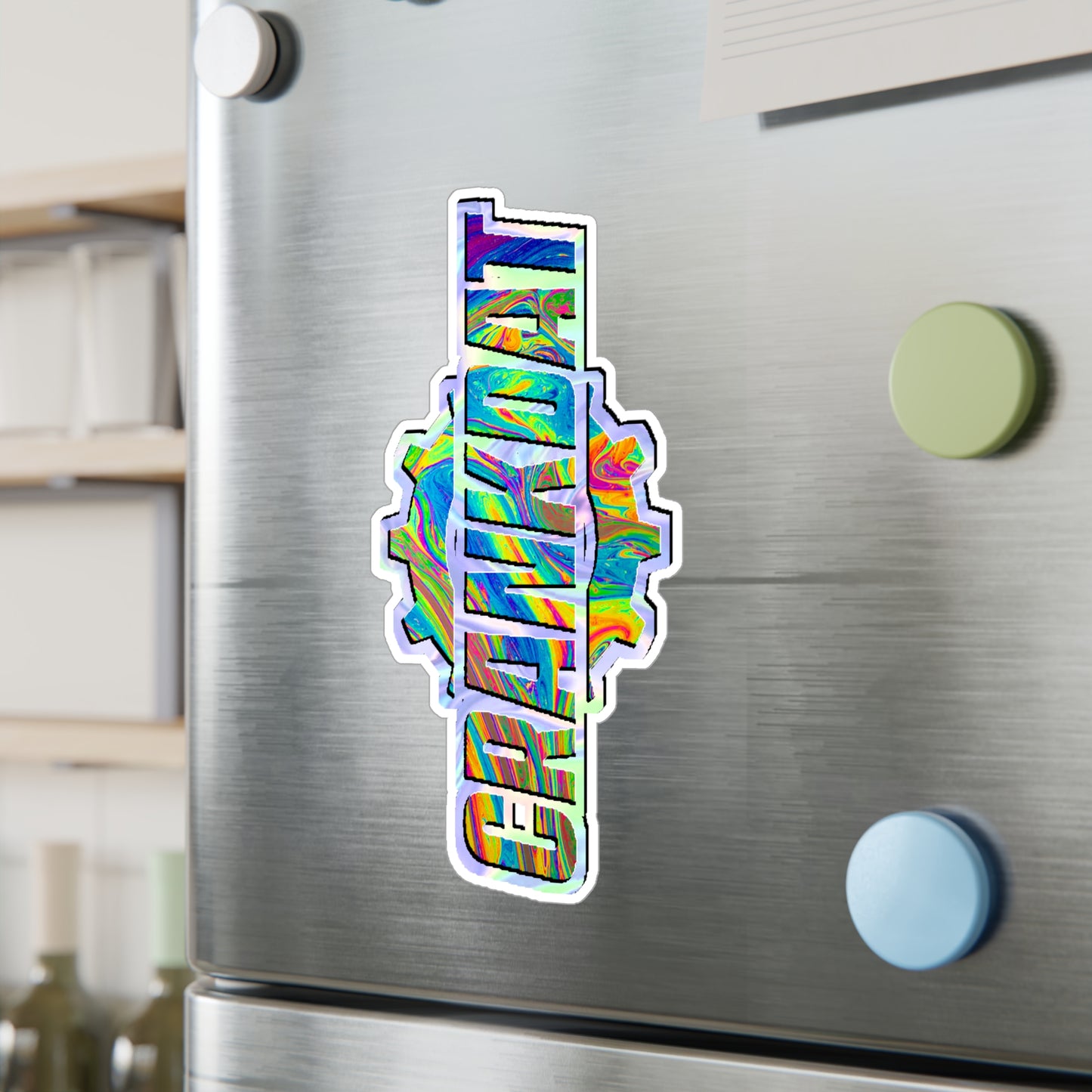 Holographic Crankdat Stickers EDM Artist Kiss-Cut Vinyl Festival Sticker Decals for Rave Gifts, Car Window, Laptop, Trading, Personalization