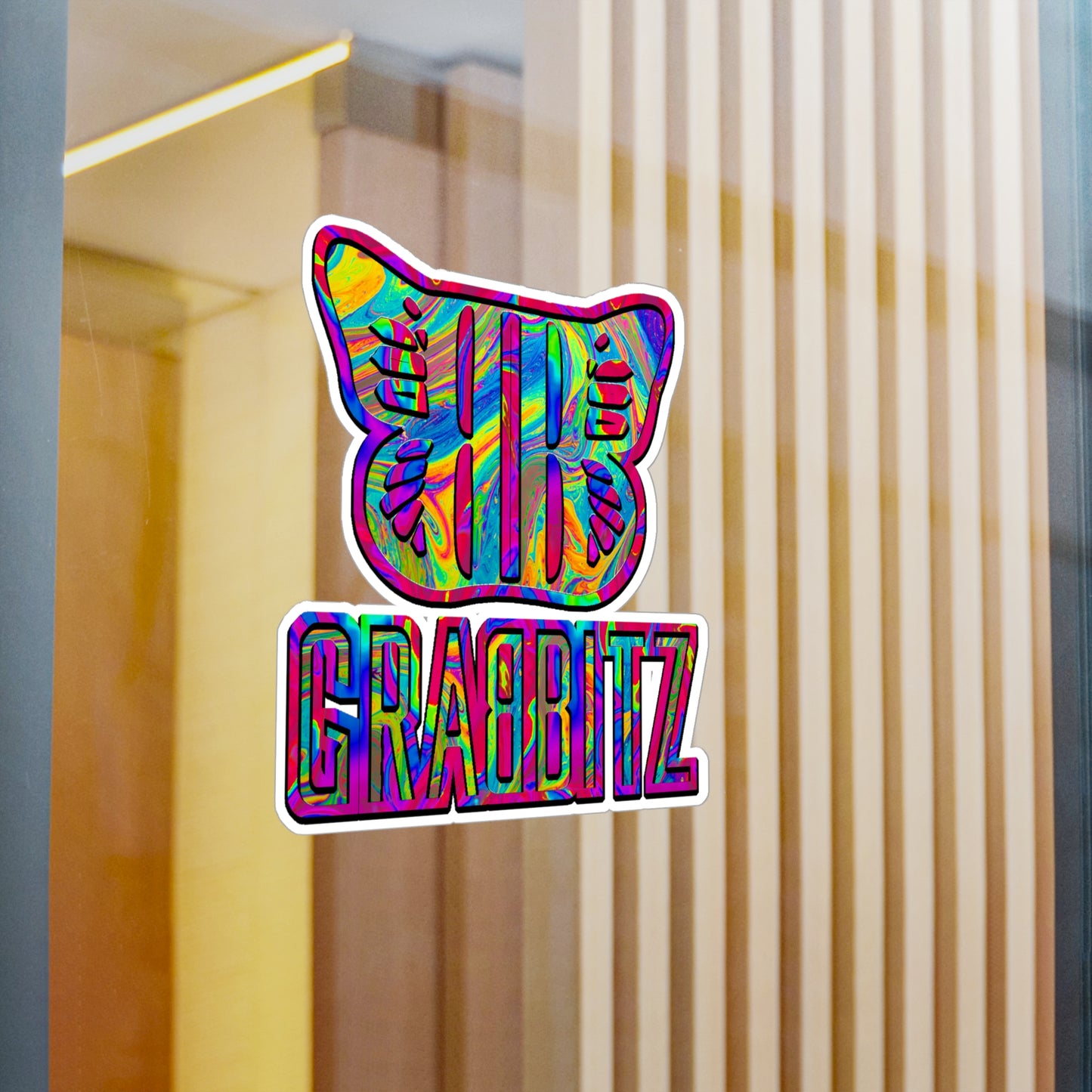 Grabbitz Vinyl Kiss-Cut Sticker Decal Waterproof Weatherproof Festival Stickers for Rave Gifts, Car, Laptops, Water Bottles, Phone