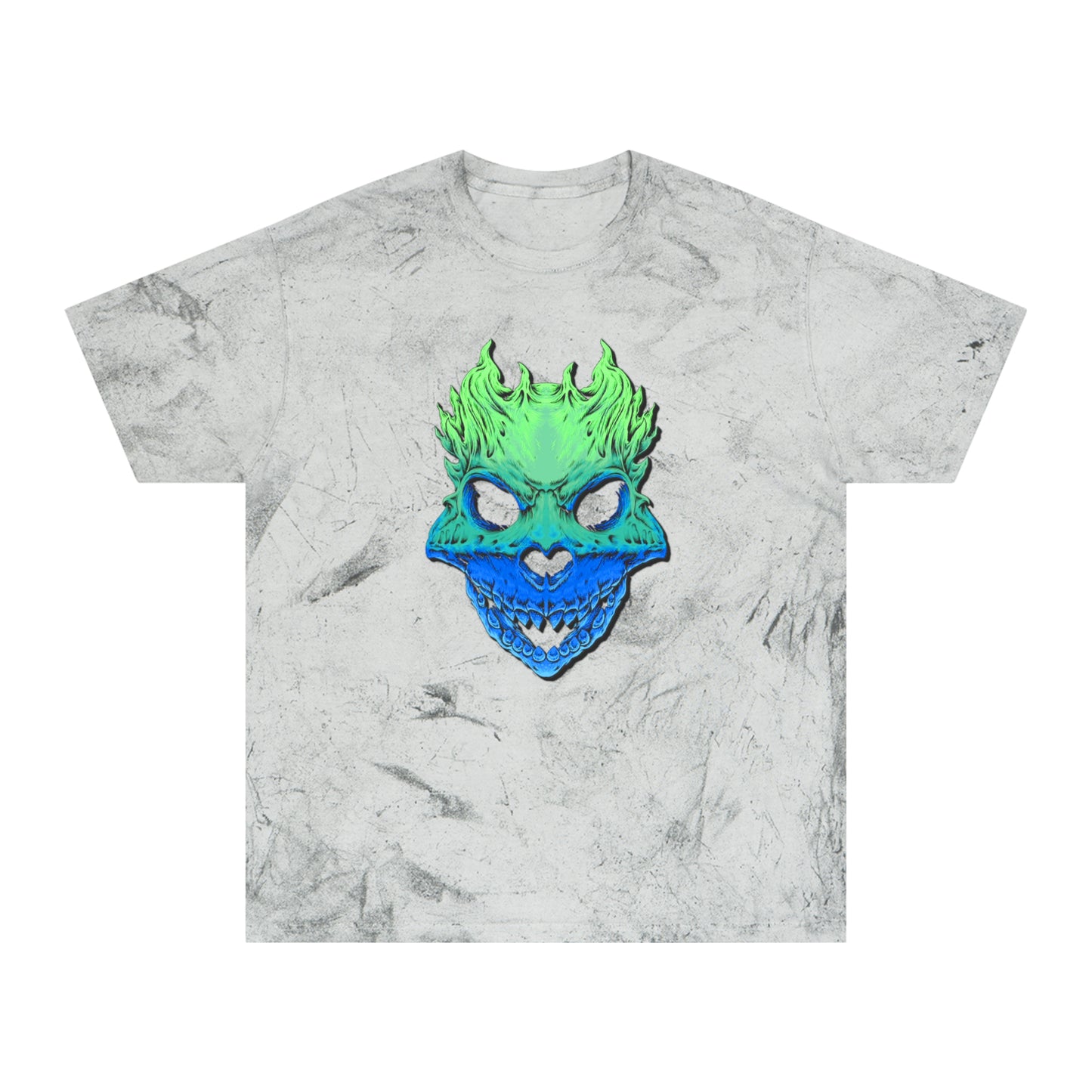 Rest in Peace Skull T Shirts, Color Blasted Tie Dye Tshirts for Men, Women, and Ravers of all Ages