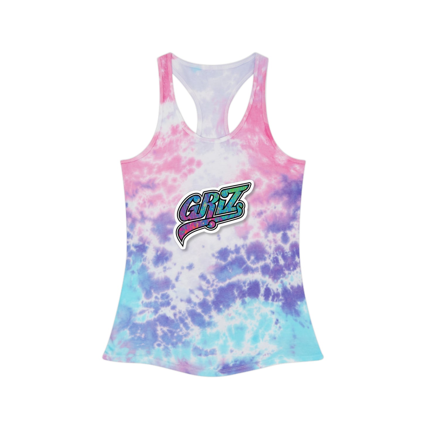 Griz Womens Tie Dye Racerback Tank Top