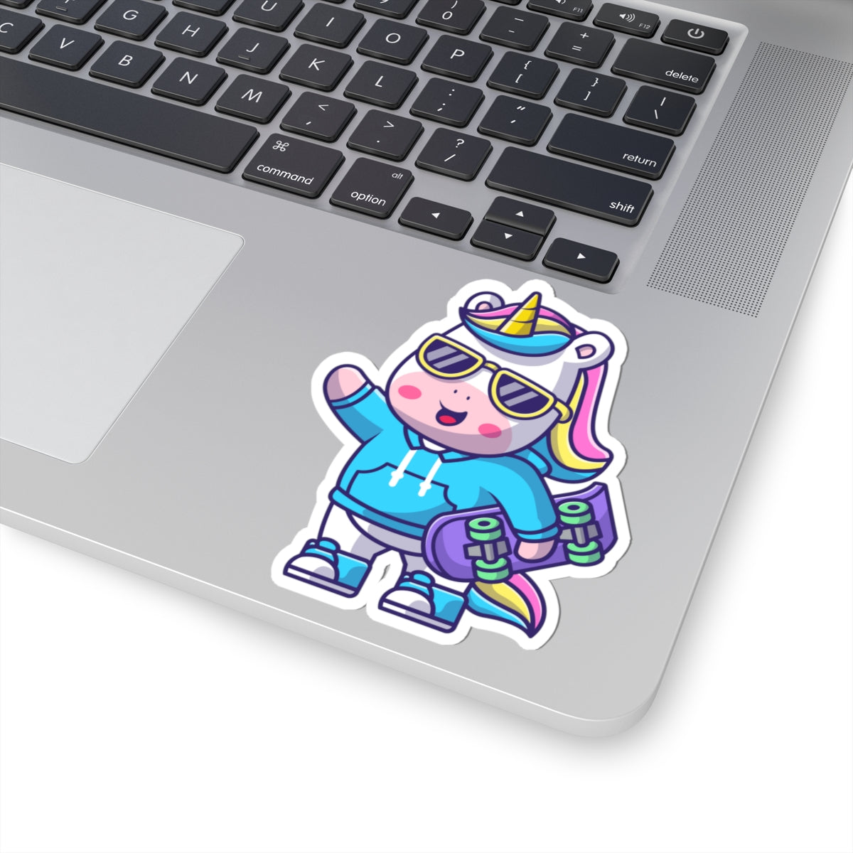 Cool Rave Unicorn Skateboard Sticker Decal