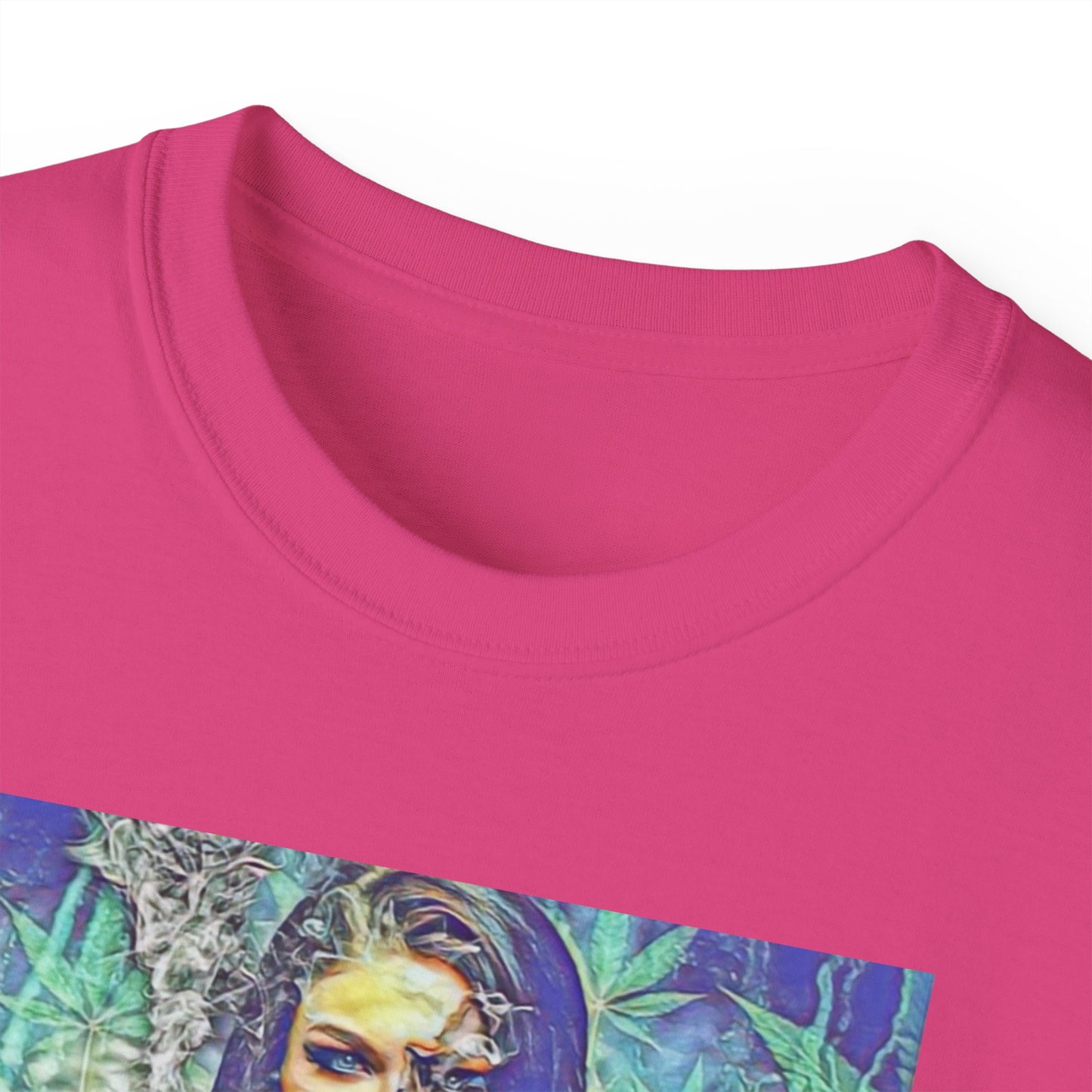Ganja Girl 420 Weed Woman Original Nude Photography Art Sweat Proof T Shirt Sexy Womens Mens Unisex Tee