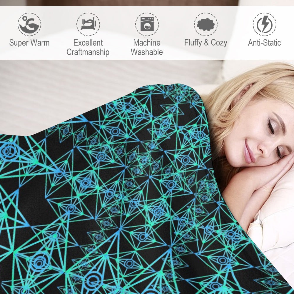 Custom EDM Artists Ultra-Soft Flannel Blanket for Camping Festival Rave in Multiple Sizes