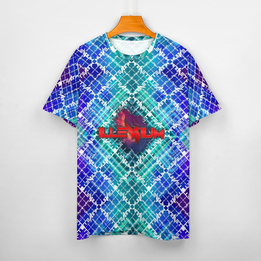 Men's Illenium All-Over Fitted Rave Shirt Super Soft Breathable Sweat-Proof Odor-Resistant Music Festival Tee