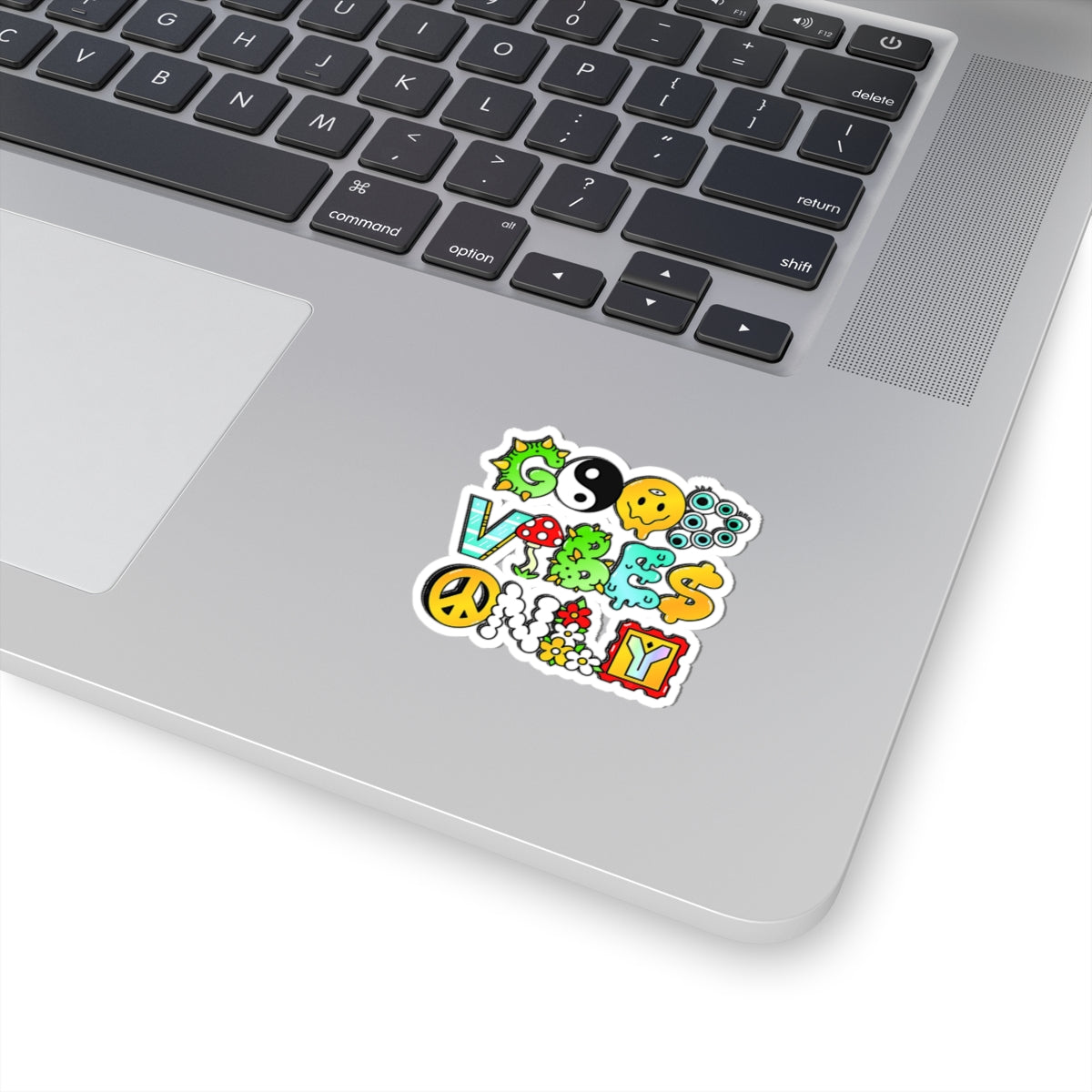 Good Vibes Only Hippie waterproof Decal no-bubble sticker for car, laptop, book, water bottle, etc