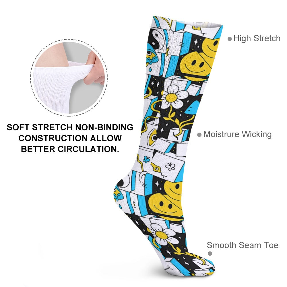 Acid Wave 5 Pack Sweat-Proof Odor-Resistant Breathable Large Socks