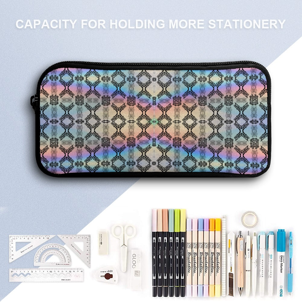 Griz Holographic Backpack with Free Lunchbox and Pencil Case Included Back to School 3pc Set