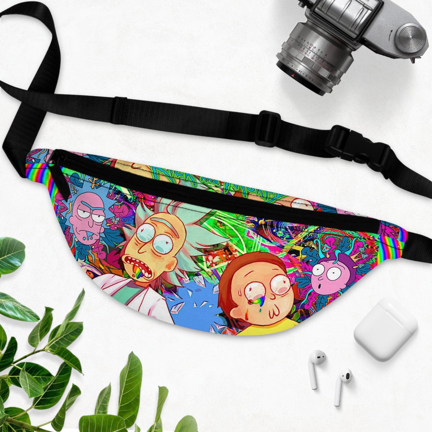 Psychedelic Rick and Morty Fanny Pack - One-of-a-kind Festival Fanny Pack for Men Womens Adults Kids