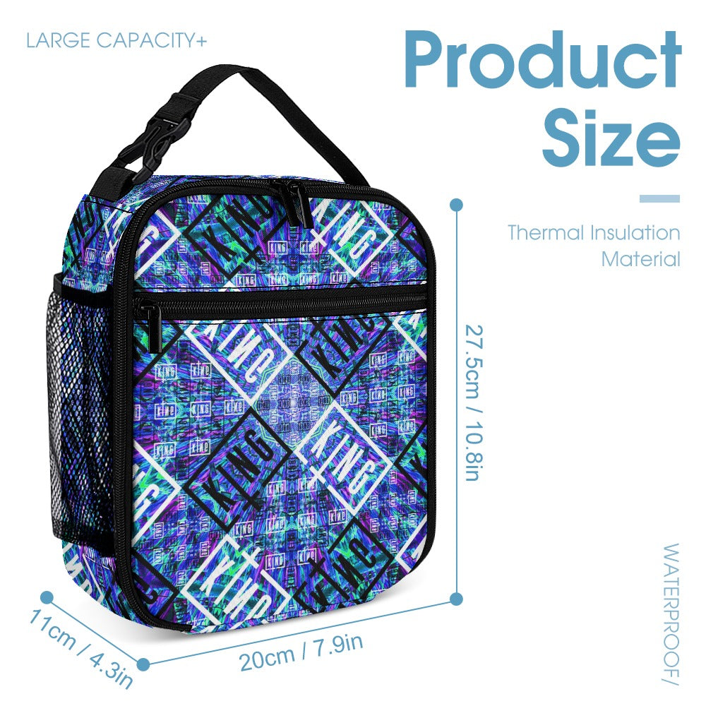 Psychedelic Backpack, Lunchbox, and Wallet Three piece set combination Travel Bag Package Set