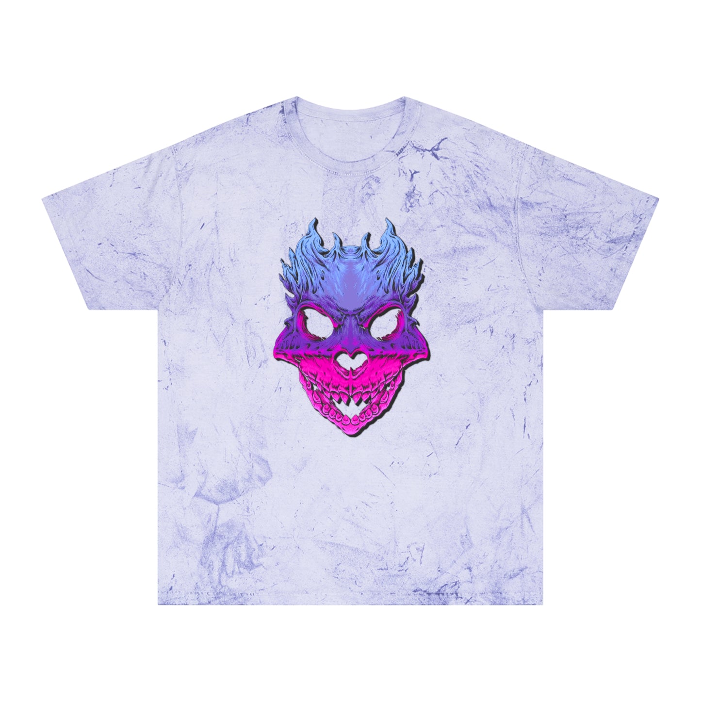 Rest in Peace Skull T Shirts, Color Blasted Tie Dye Tshirts for Men, Women, and Ravers of all Ages