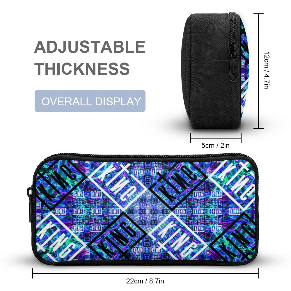 Psychedelic Backpack, Lunchbox, and Wallet Three piece set combination Travel Bag Package Set