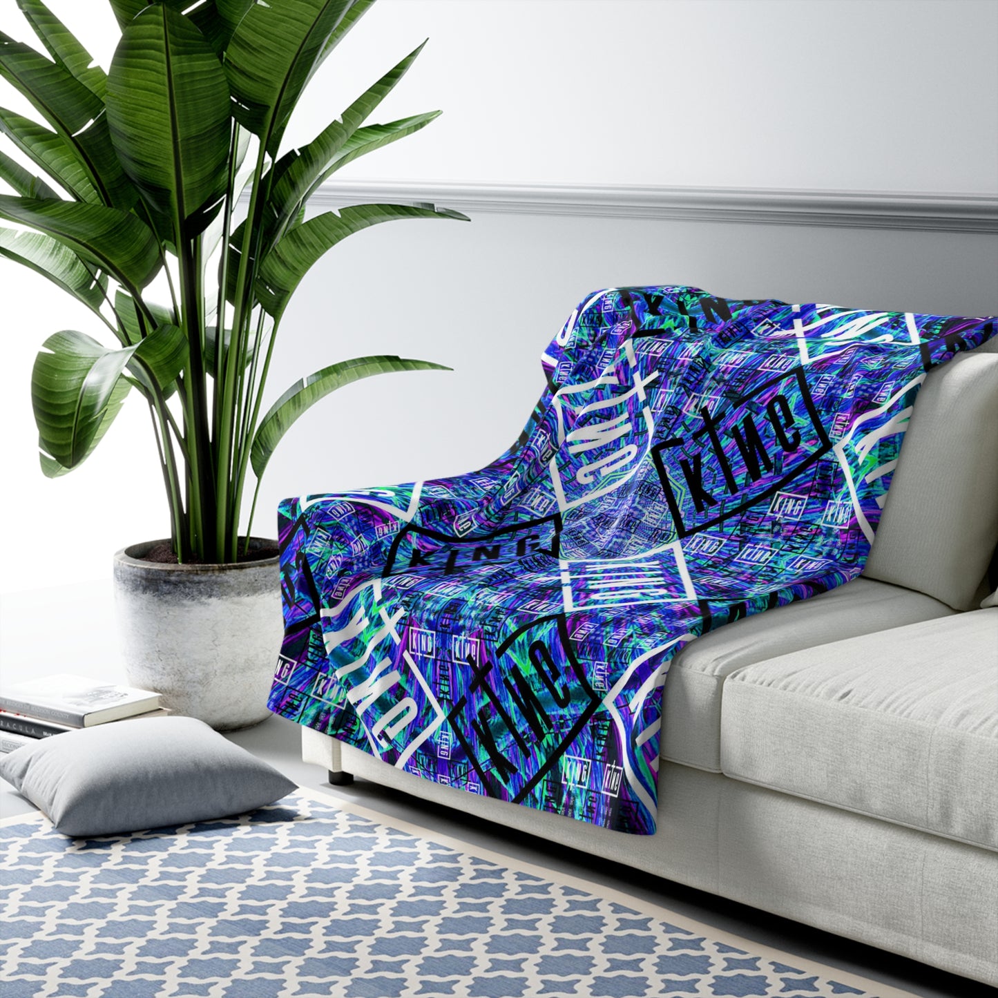 Premium Micro-Mink Sullivan King Sherpa Blanket | EDM Music Festival Blankets