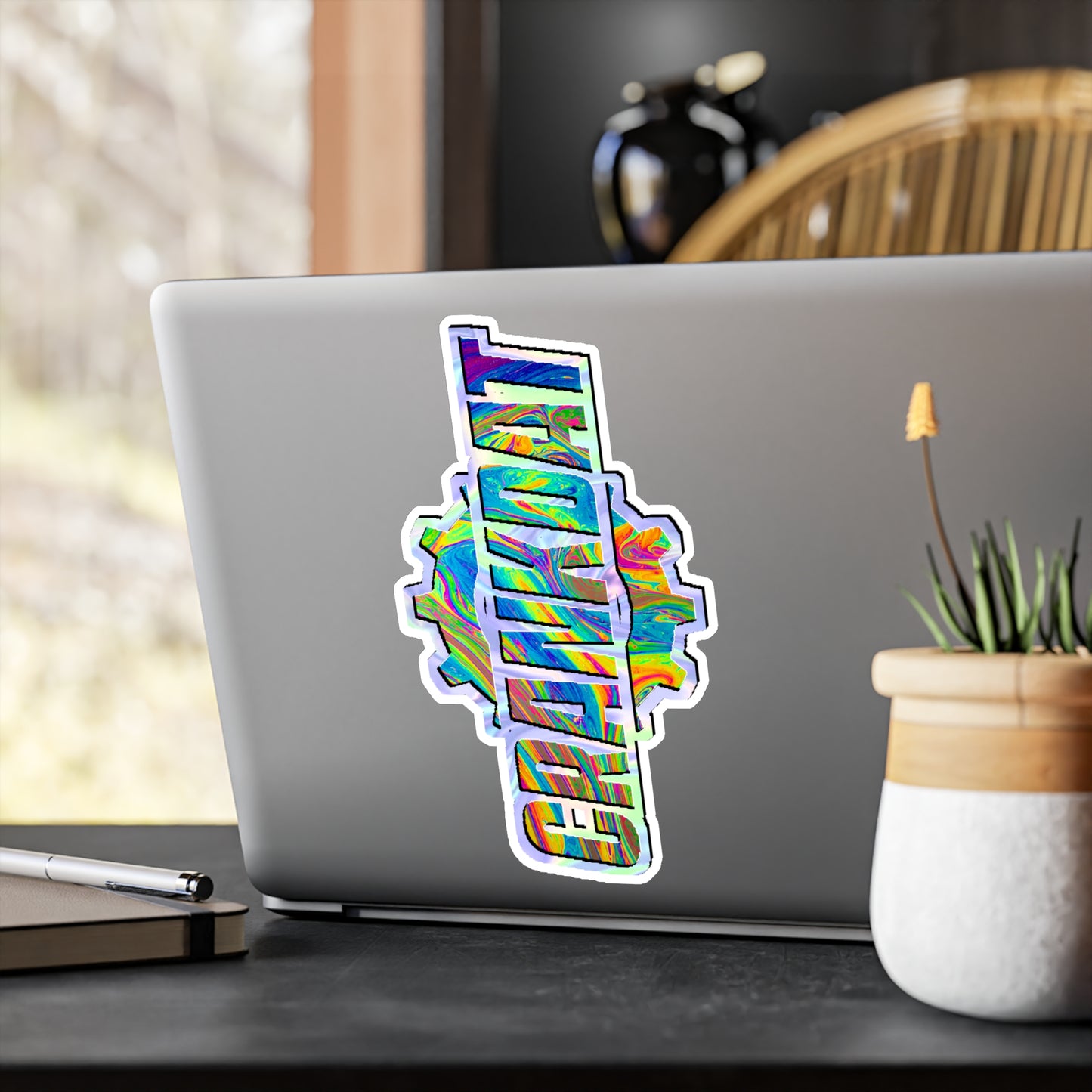 Holographic Crankdat Stickers EDM Artist Kiss-Cut Vinyl Festival Sticker Decals for Rave Gifts, Car Window, Laptop, Trading, Personalization