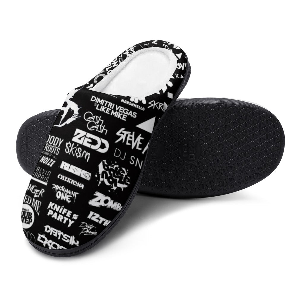 EDM Artist Cotton Slippers Soft, Comfy, No-Slip, Waterproof, Odor-resistant Music Festival Rave Gifts Mens Womens Unisex LIMITED EDITION