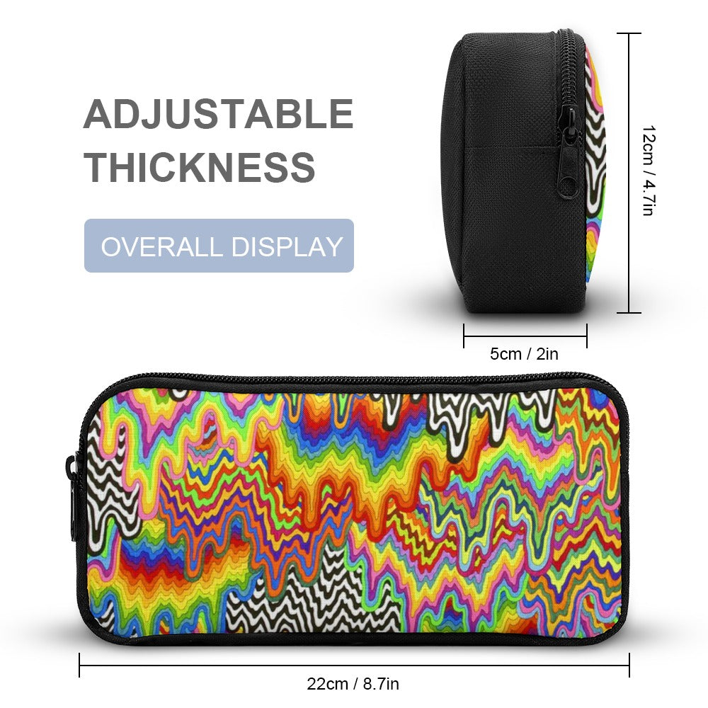 Psychedelic Backpack, Lunchbox, and Wallet Three piece set combination Travel Bag Package Set